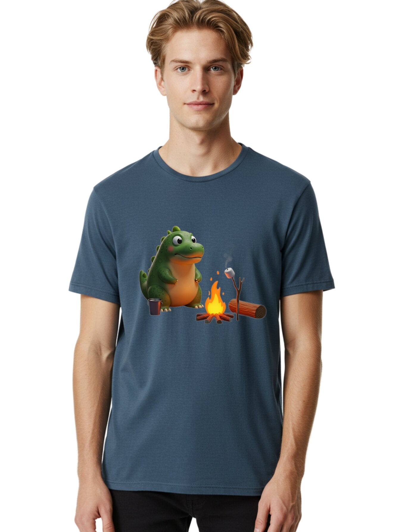 Dino-Roasting-Marshmallow Men'S Graphic Tee, 100% Cotton, Comfortable Casual Summer Wear, Machine Washable, Vintage Camera, Old Camera, Antique Camera, Black Camera, Classic Photography, Photography Equipment, Nostalgic Device, Film Camera, Bap369 27