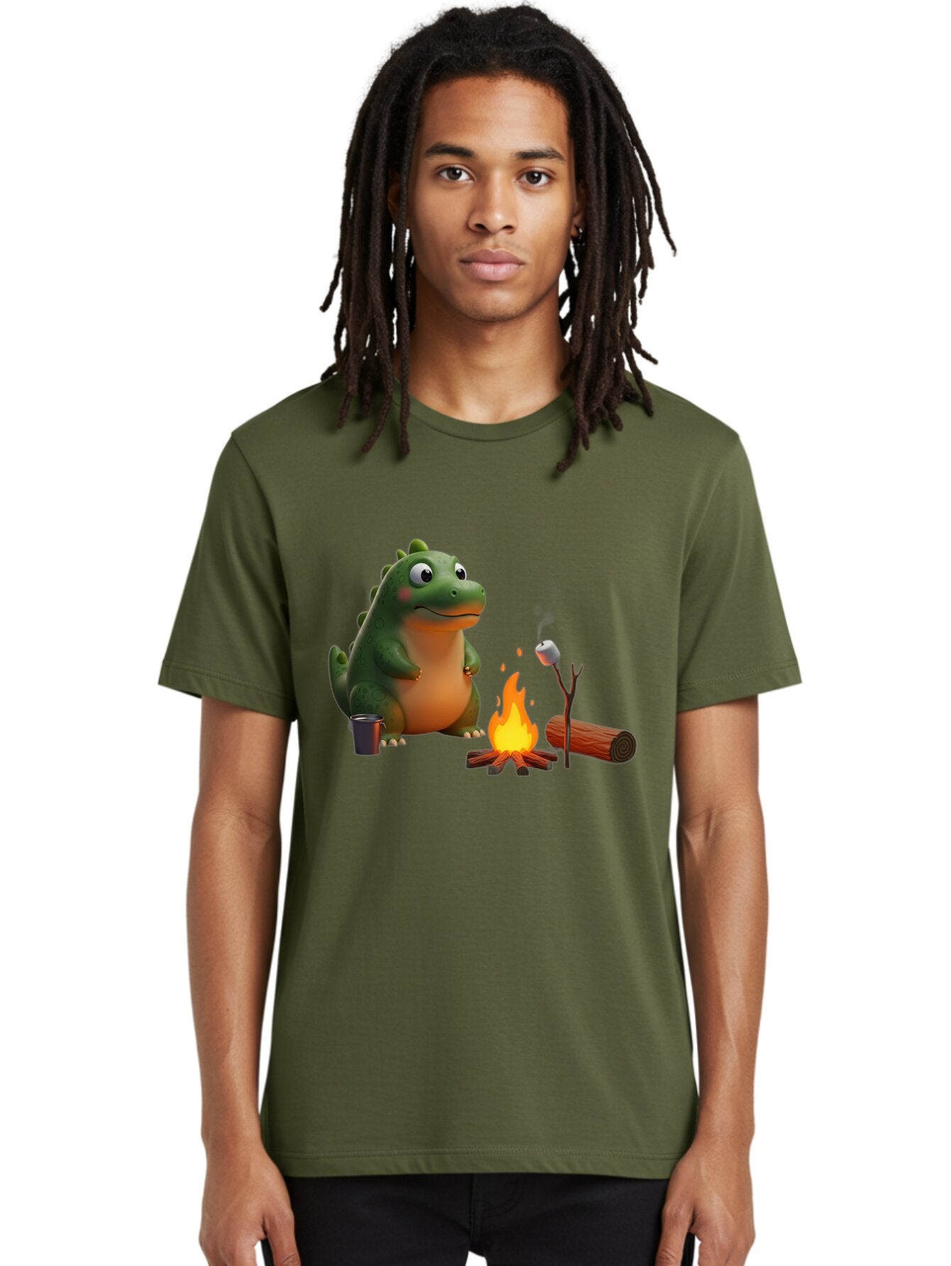 Dino-Roasting-Marshmallow Men'S Graphic Tee, 100% Cotton, Comfortable Casual Summer Wear, Machine Washable, Vintage Camera, Old Camera, Antique Camera, Black Camera, Classic Photography, Photography Equipment, Nostalgic Device, Film Camera, Bap369 26