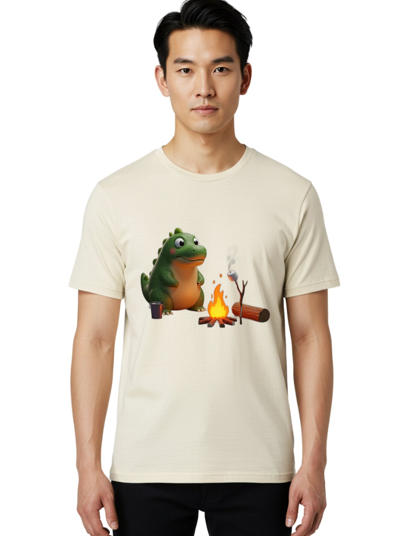 Dino-Roasting-Marshmallow Men'S Graphic Tee, 100% Cotton, Comfortable Casual Summer Wear, Machine Washable, Vintage Camera, Old Camera, Antique Camera, Black Camera, Classic Photography, Photography Equipment, Nostalgic Device, Film Camera, Bap369 29