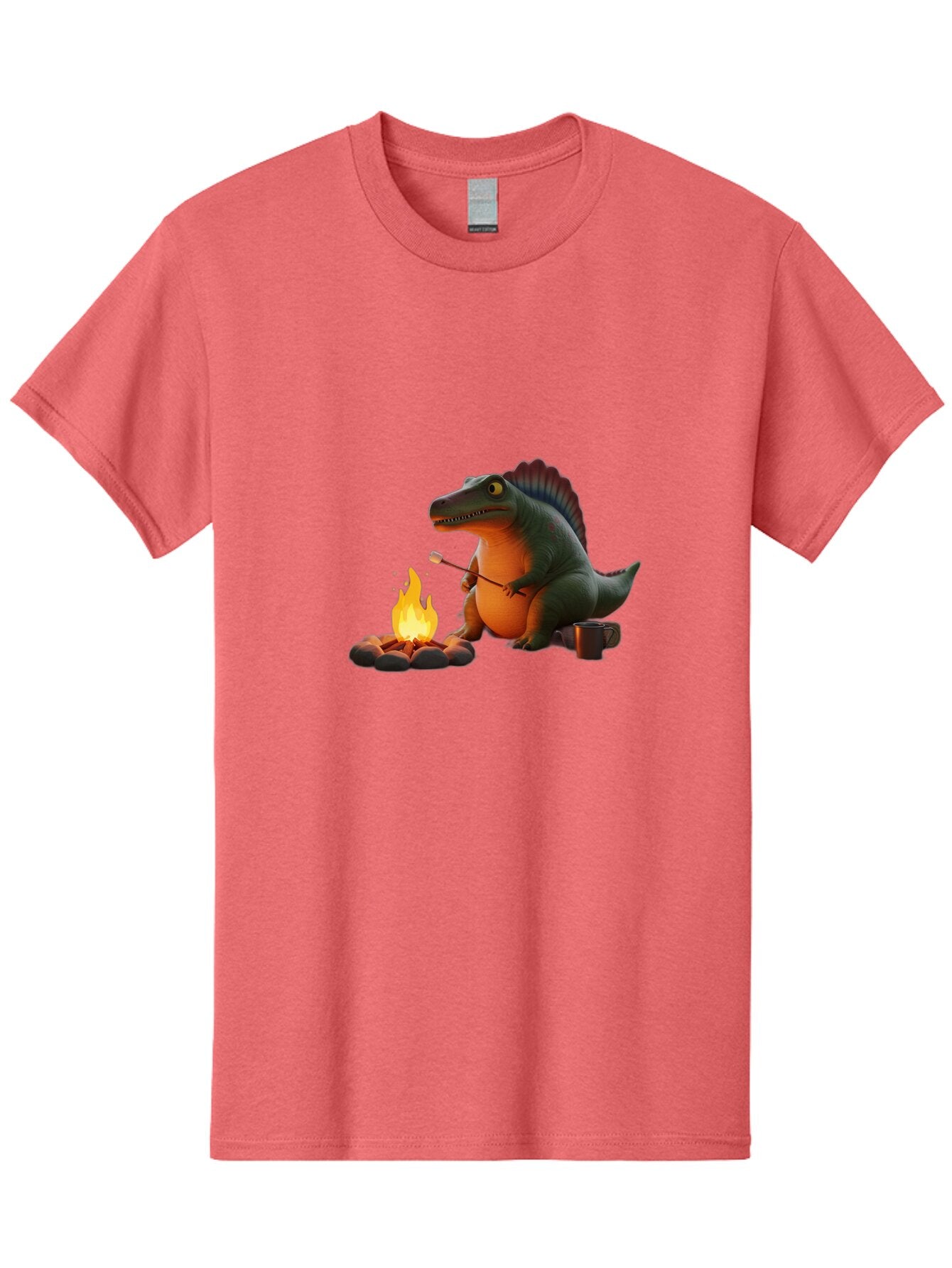 Dinosaur-Camping Men'S Graphic Tee, 100% Cotton, Comfortable Casual Summer Wear, Machine Washable, Vintage Camera, Old Camera, Antique Camera, Black Camera, Classic Photography, Photography Equipment, Nostalgic Device, Film Camera, Camera Art Bap370 5
