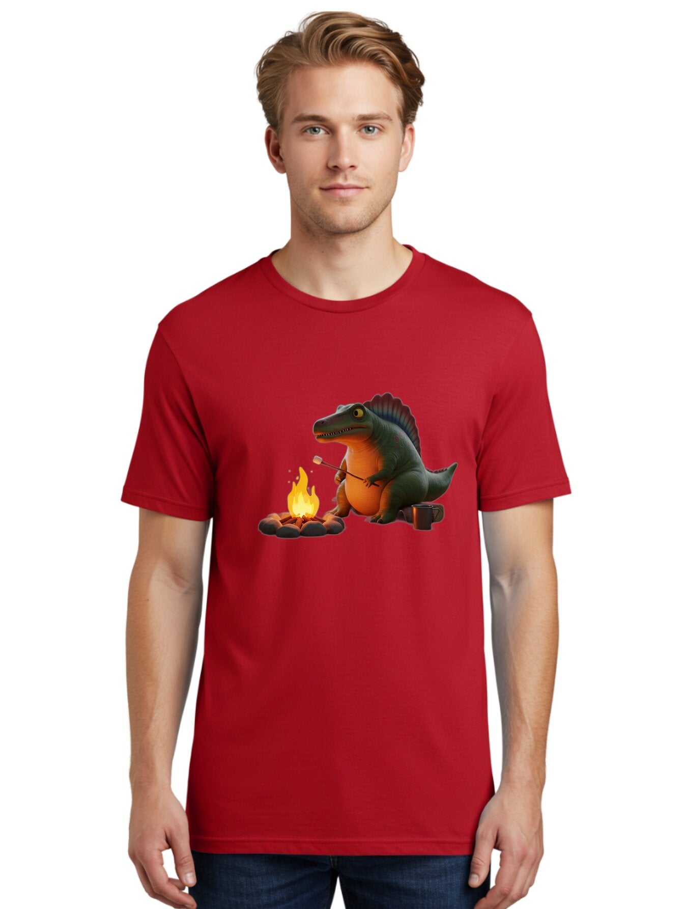 Dinosaur-Camping Men'S Graphic Tee, 100% Cotton, Comfortable Casual Summer Wear, Machine Washable, Vintage Camera, Old Camera, Antique Camera, Black Camera, Classic Photography, Photography Equipment, Nostalgic Device, Film Camera, Camera Art Bap370 27