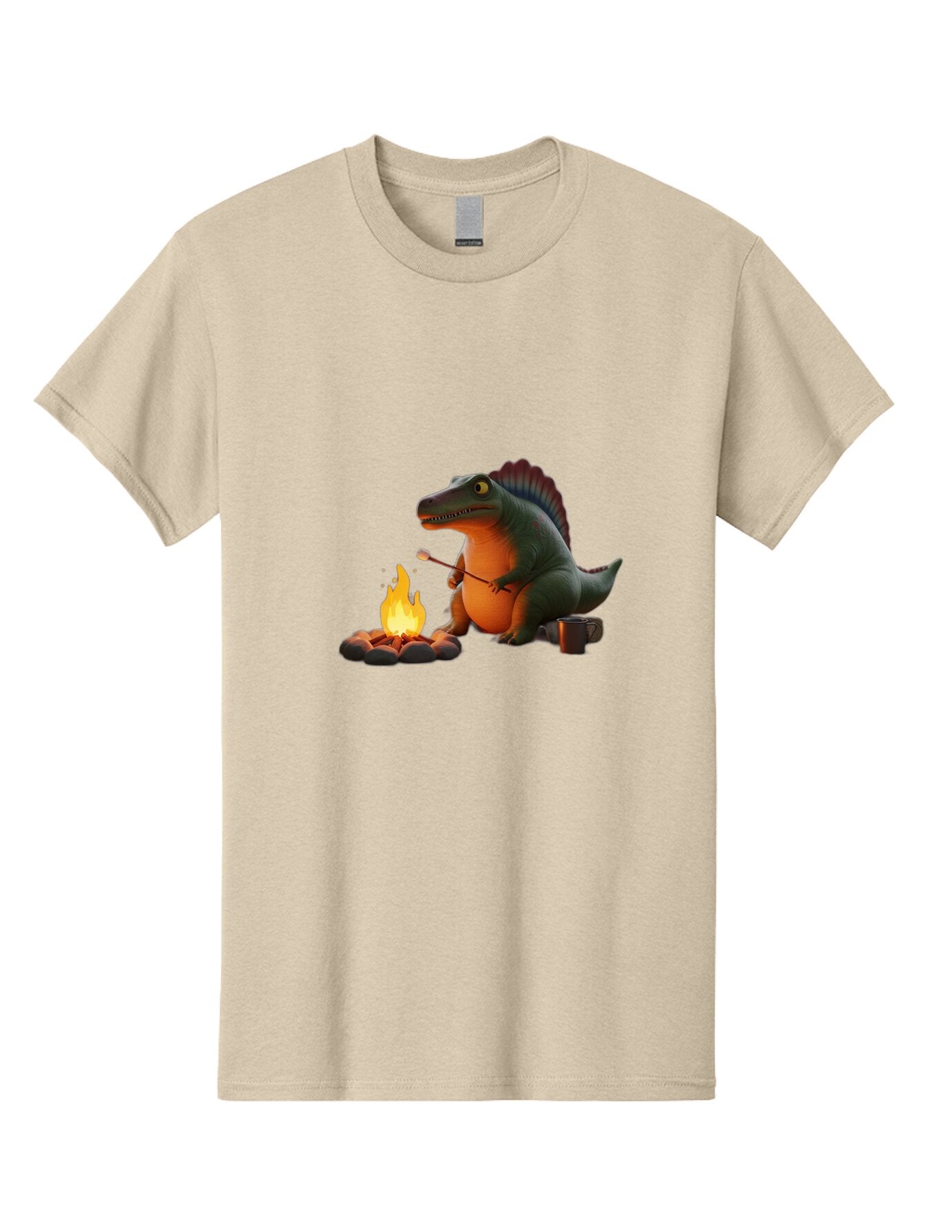 Dinosaur-Camping Men'S Graphic Tee, 100% Cotton, Comfortable Casual Summer Wear, Machine Washable, Vintage Camera, Old Camera, Antique Camera, Black Camera, Classic Photography, Photography Equipment, Nostalgic Device, Film Camera, Camera Art Bap370 3