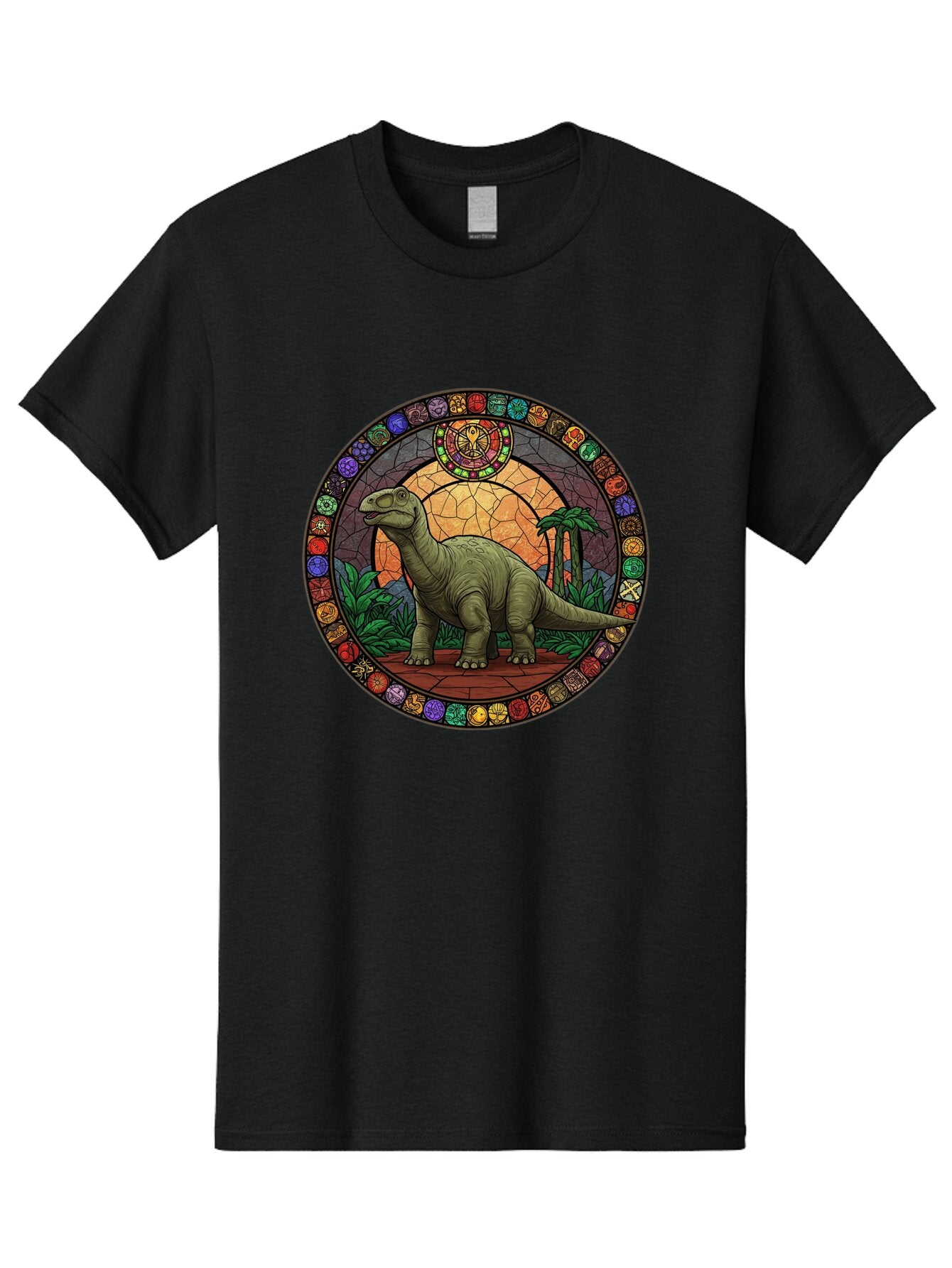 Dinosaur-Stained-Glass Men'S Graphic Tee, 100% Cotton, Comfortable Casual Summer Wear, Machine Washable, Vintage Camera, Old Camera, Antique Camera, Black Camera, Classic Photography, Photography Equipment, Nostalgic Device, Film Camera, Bap371 2