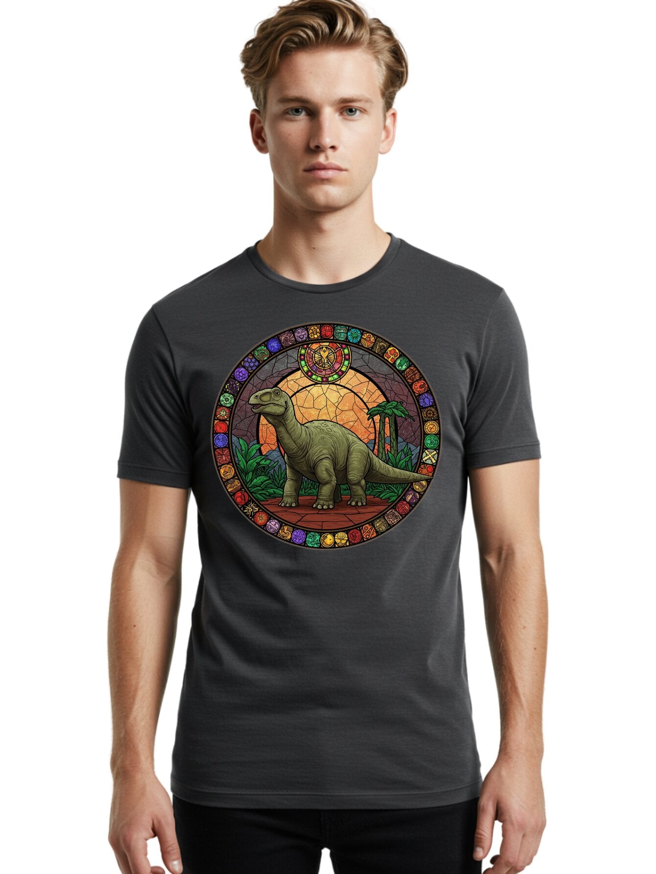 Dinosaur-Stained-Glass Men'S Graphic Tee, 100% Cotton, Comfortable Casual Summer Wear, Machine Washable, Vintage Camera, Old Camera, Antique Camera, Black Camera, Classic Photography, Photography Equipment, Nostalgic Device, Film Camera, Bap371 26