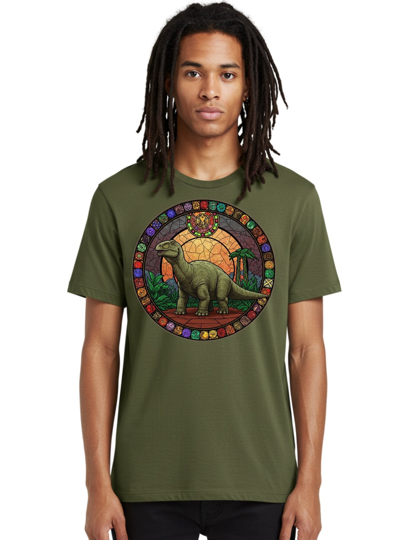 Dinosaur-Stained-Glass Men'S Graphic Tee, 100% Cotton, Comfortable Casual Summer Wear, Machine Washable, Vintage Camera, Old Camera, Antique Camera, Black Camera, Classic Photography, Photography Equipment, Nostalgic Device, Film Camera, Bap371 25