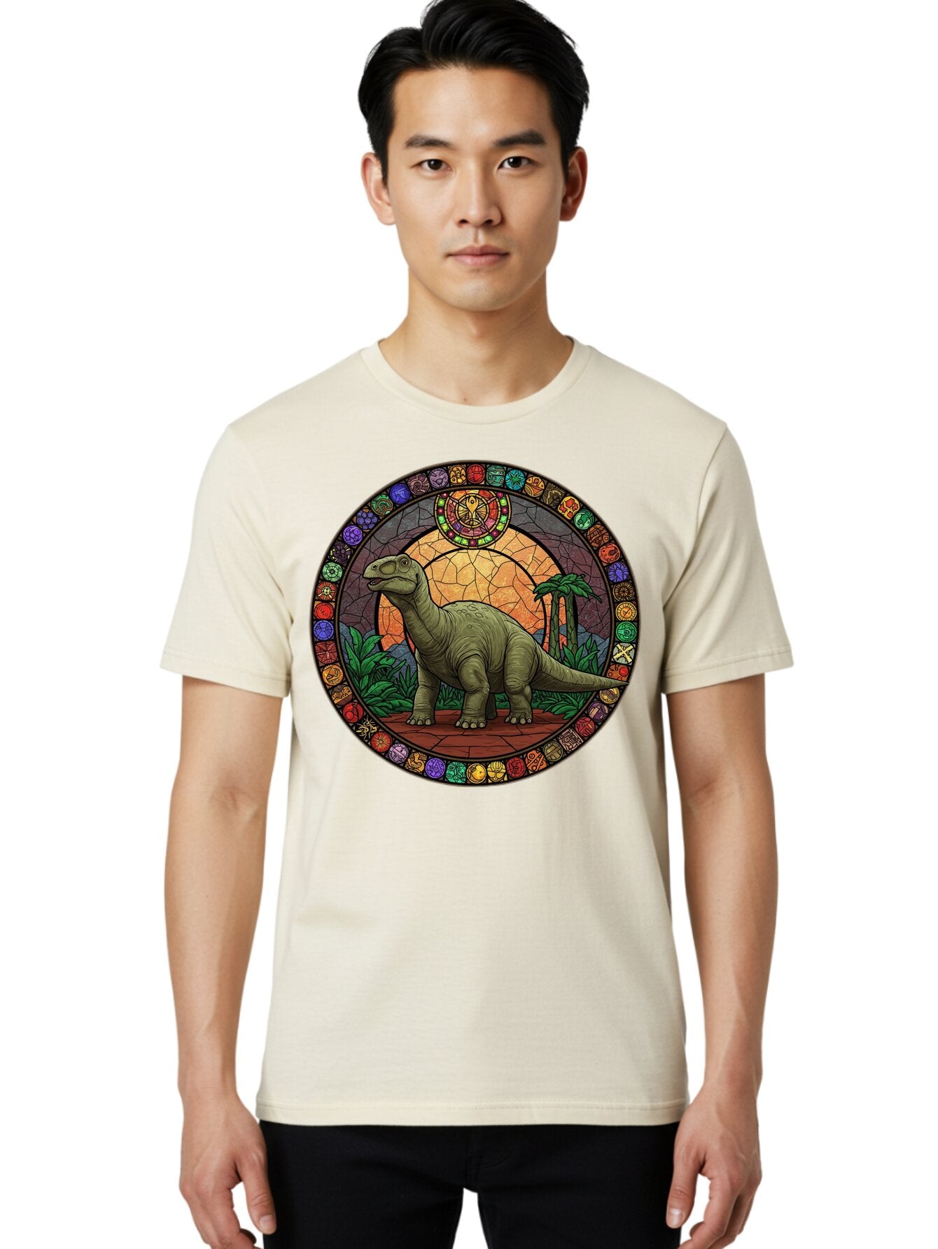 Dinosaur-Stained-Glass Men'S Graphic Tee, 100% Cotton, Comfortable Casual Summer Wear, Machine Washable, Vintage Camera, Old Camera, Antique Camera, Black Camera, Classic Photography, Photography Equipment, Nostalgic Device, Film Camera, Bap371 23