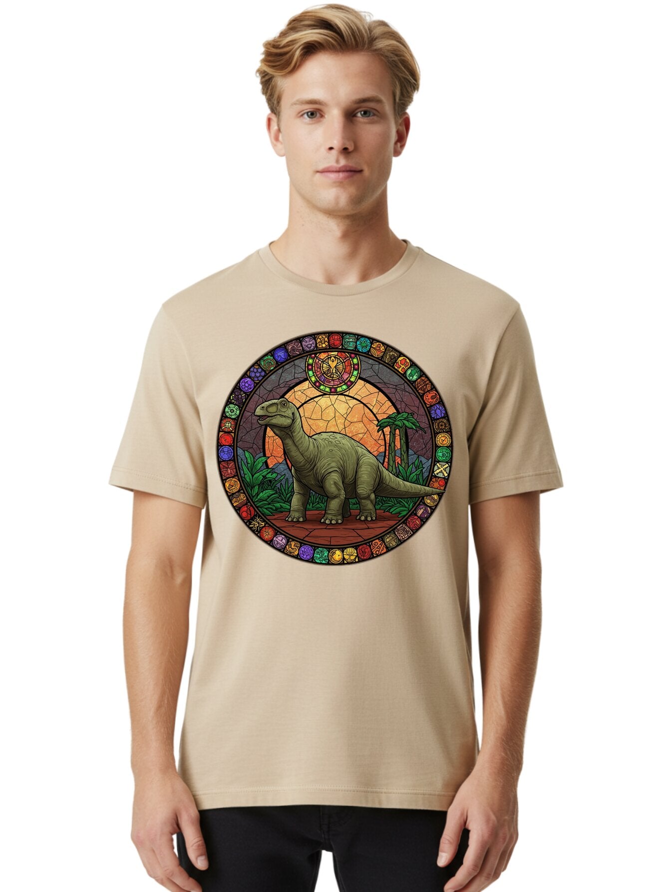 Dinosaur-Stained-Glass Men'S Graphic Tee, 100% Cotton, Comfortable Casual Summer Wear, Machine Washable, Vintage Camera, Old Camera, Antique Camera, Black Camera, Classic Photography, Photography Equipment, Nostalgic Device, Film Camera, Bap371 30