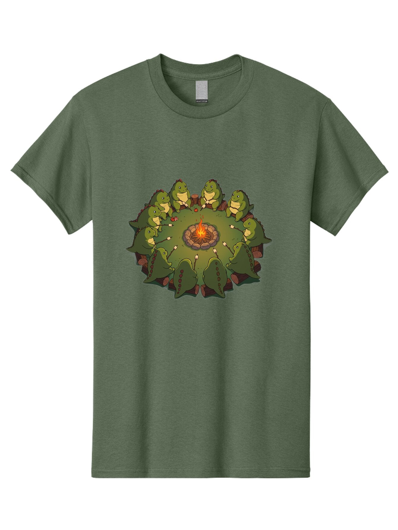 Dinosaurs-Around-Campfire Men'S Graphic Tee, 100% Cotton, Comfortable Casual Summer Wear, Machine Washable, Vintage Camera, Old Camera, Antique Camera, Black Camera, Classic Photography, Photography Equipment, Nostalgic Device, Film Camera, Bap372 2