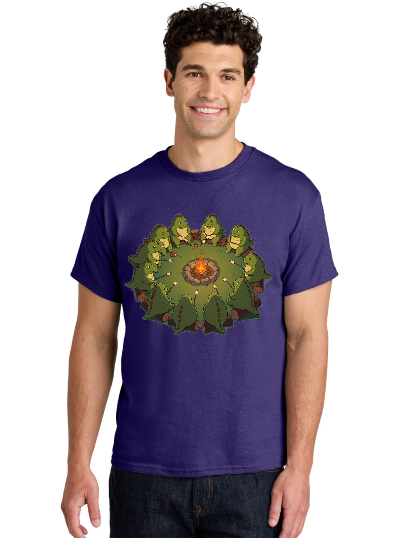 Dinosaurs-Around-Campfire Men'S Graphic Tee, 100% Cotton, Comfortable Casual Summer Wear, Machine Washable, Vintage Camera, Old Camera, Antique Camera, Black Camera, Classic Photography, Photography Equipment, Nostalgic Device, Film Camera, Bap372 30