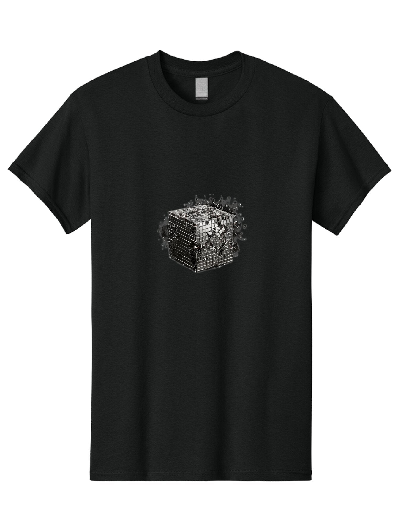 Disintegrating-Cube Men'S Graphic Tee, 100% Cotton, Comfortable Casual Summer Wear, Machine Washable, Vintage Camera, Old Camera, Antique Camera, Black Camera, Classic Photography, Photography Equipment, Nostalgic Device, Film Camera, Bap373 14