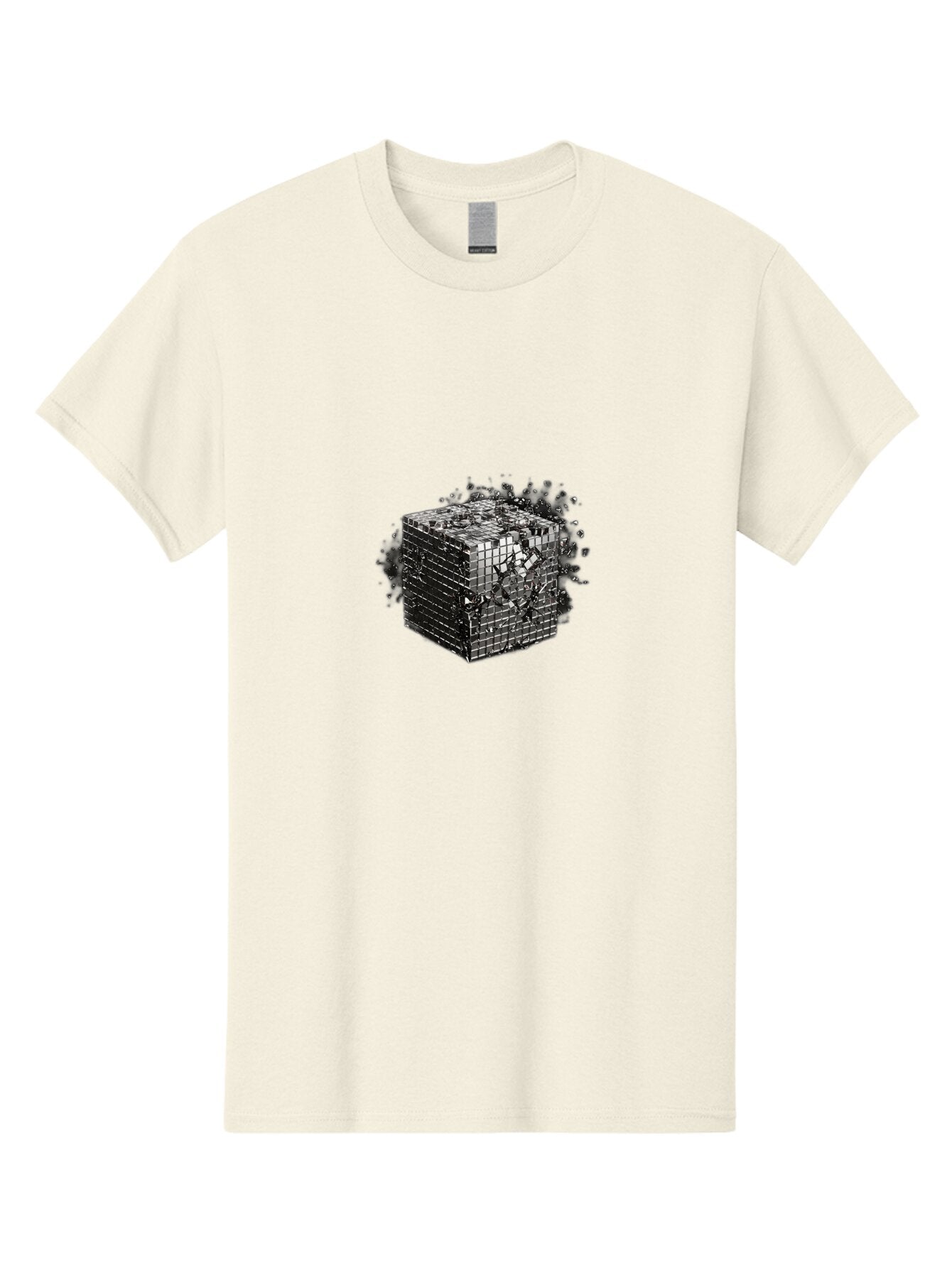 Disintegrating-Cube Men'S Graphic Tee, 100% Cotton, Comfortable Casual Summer Wear, Machine Washable, Vintage Camera, Old Camera, Antique Camera, Black Camera, Classic Photography, Photography Equipment, Nostalgic Device, Film Camera, Bap373 7
