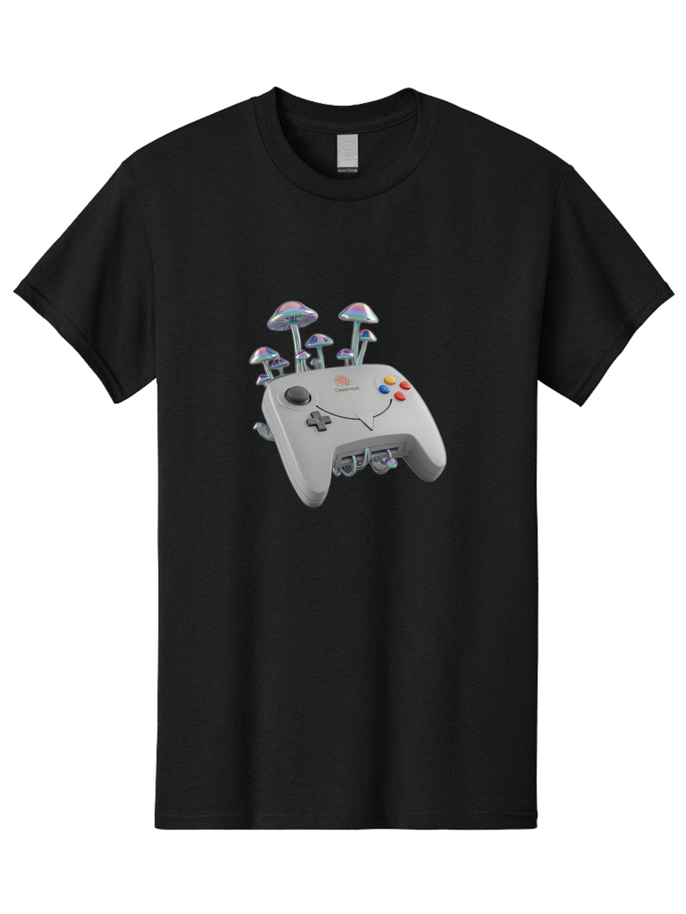Dreamcast-Controller Men'S Graphic Tee, 100% Cotton, Comfortable Casual Summer Wear, Machine Washable, Vintage Camera, Old Camera, Antique Camera, Black Camera, Classic Photography, Photography Equipment, Nostalgic Device, Film Camera, Bap376 7