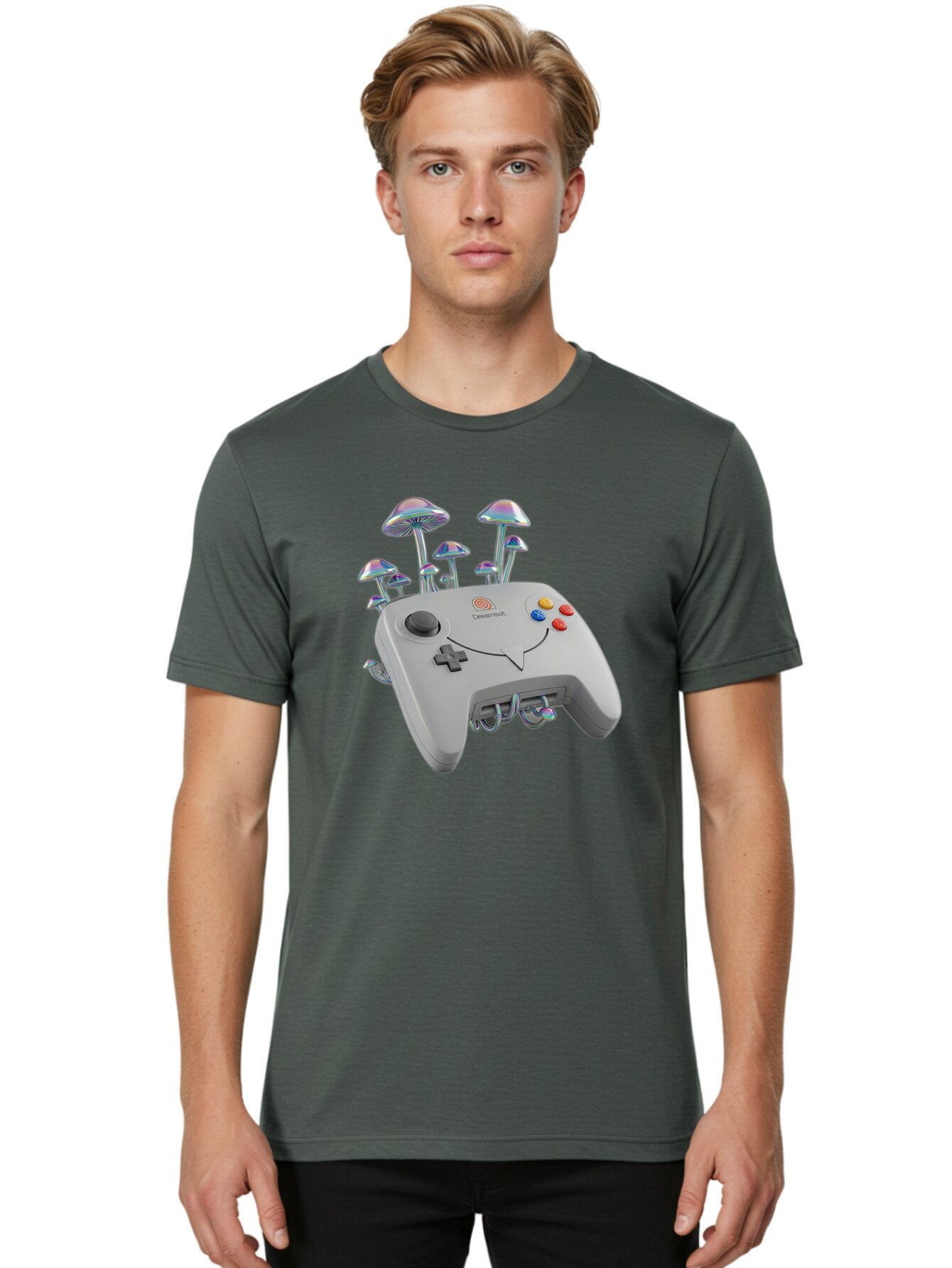 Dreamcast-Controller Men'S Graphic Tee, 100% Cotton, Comfortable Casual Summer Wear, Machine Washable, Vintage Camera, Old Camera, Antique Camera, Black Camera, Classic Photography, Photography Equipment, Nostalgic Device, Film Camera, Bap376 20