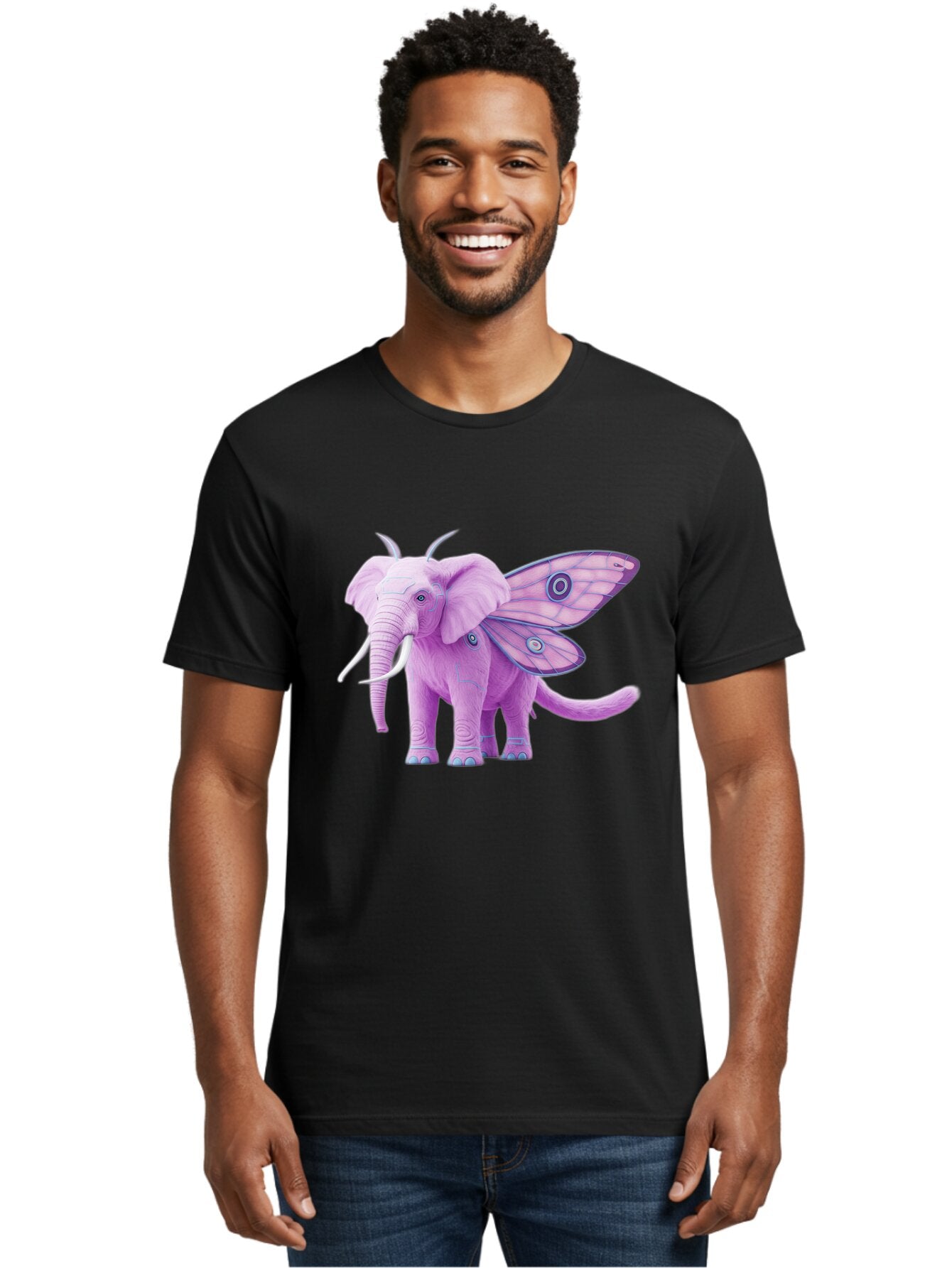 Elephant-Butterfly-Hybrid Men'S Graphic Tee, 100% Cotton, Comfortable Casual Summer Wear, Machine Washable, Vintage Camera, Old Camera, Antique Camera, Black Camera, Classic Photography, Photography Equipment, Nostalgic Device, Film Camera, Bap384 28