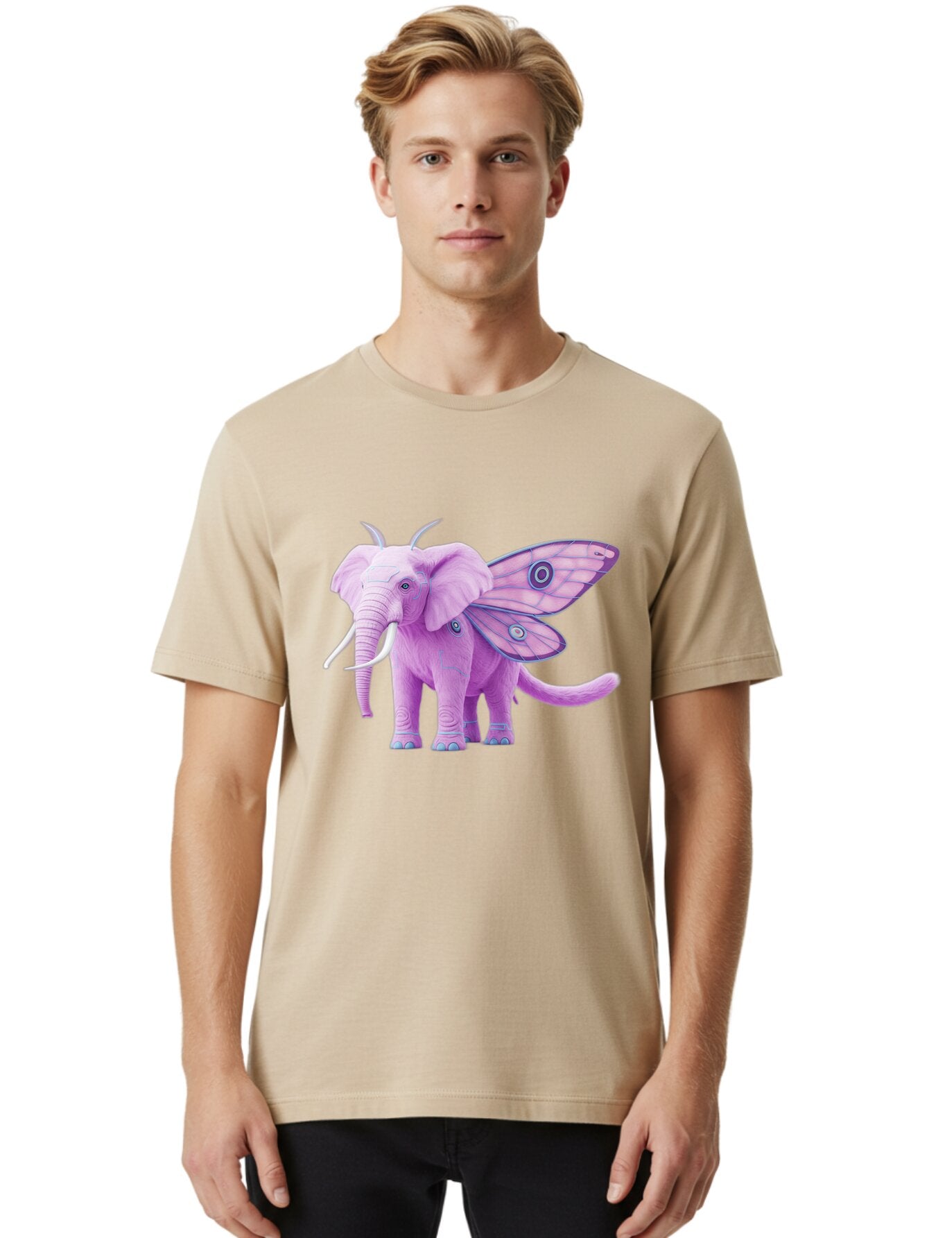 Elephant-Butterfly-Hybrid Men'S Graphic Tee, 100% Cotton, Comfortable Casual Summer Wear, Machine Washable, Vintage Camera, Old Camera, Antique Camera, Black Camera, Classic Photography, Photography Equipment, Nostalgic Device, Film Camera, Bap384 20