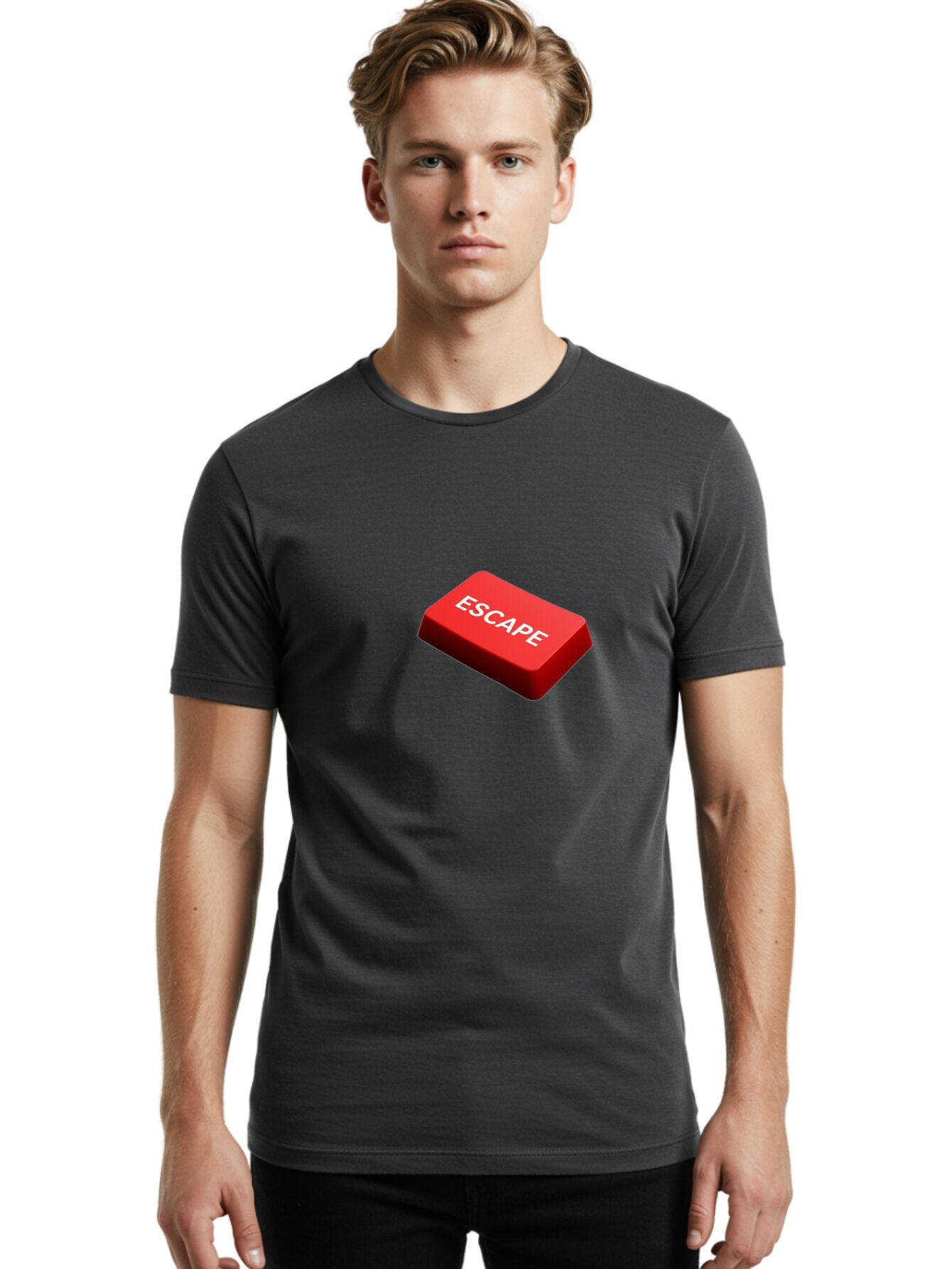 Escape Men'S Graphic Tee, 100% Cotton, Comfortable Casual Summer Wear, Machine Washable, Vintage Camera, Old Camera, Antique Camera, Black Camera, Classic Photography, Photography Equipment, Nostalgic Device, Film Camera, Camera Art Bap385 29