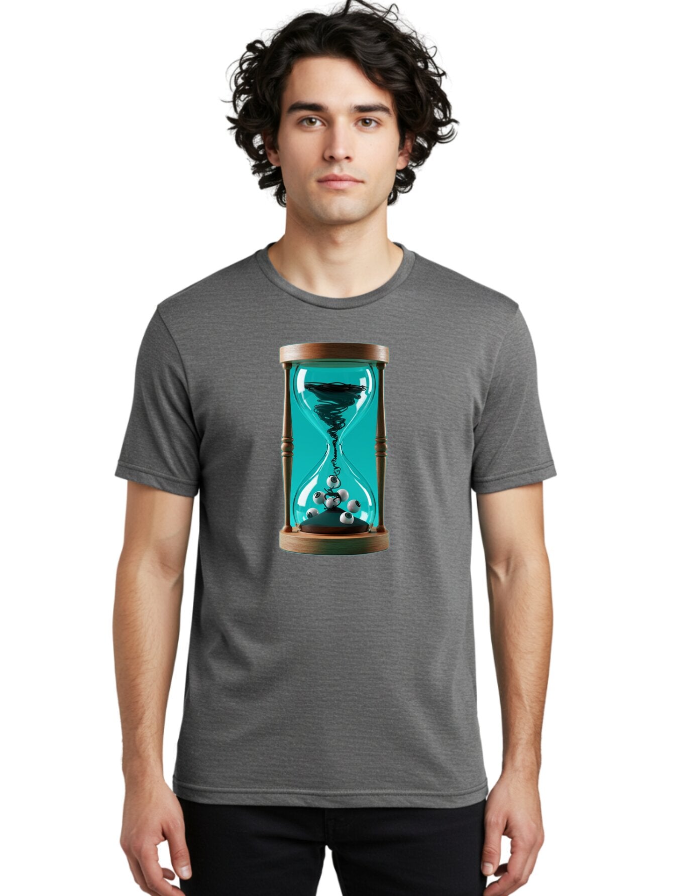 Eyeballs-Hourglass Men'S Graphic Tee, 100% Cotton, Comfortable Casual Summer Wear, Machine Washable, Vintage Camera, Old Camera, Antique Camera, Black Camera, Classic Photography, Photography Equipment, Nostalgic Device, Film Camera, Bap389 28
