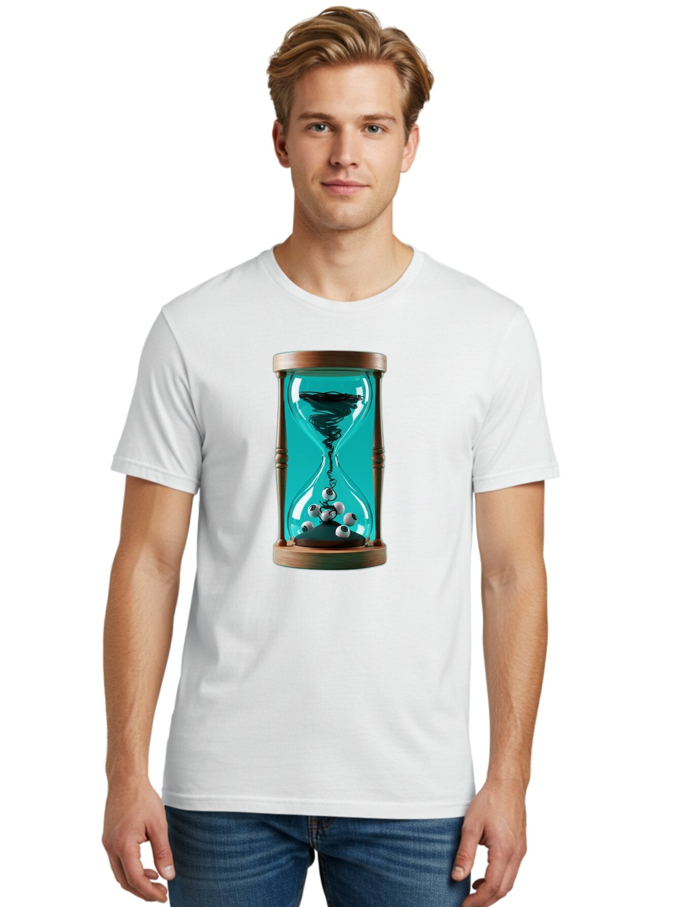 Eyeballs-Hourglass Men'S Graphic Tee, 100% Cotton, Comfortable Casual Summer Wear, Machine Washable, Vintage Camera, Old Camera, Antique Camera, Black Camera, Classic Photography, Photography Equipment, Nostalgic Device, Film Camera, Bap389 19