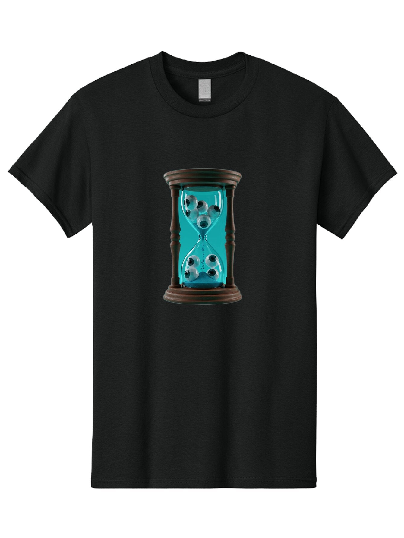 Eyeballs-In-Hourglass Men'S Graphic Tee, 100% Cotton, Comfortable Casual Summer Wear, Machine Washable, Vintage Camera, Old Camera, Antique Camera, Black Camera, Classic Photography, Photography Equipment, Nostalgic Device, Film Camera, Bap390 10