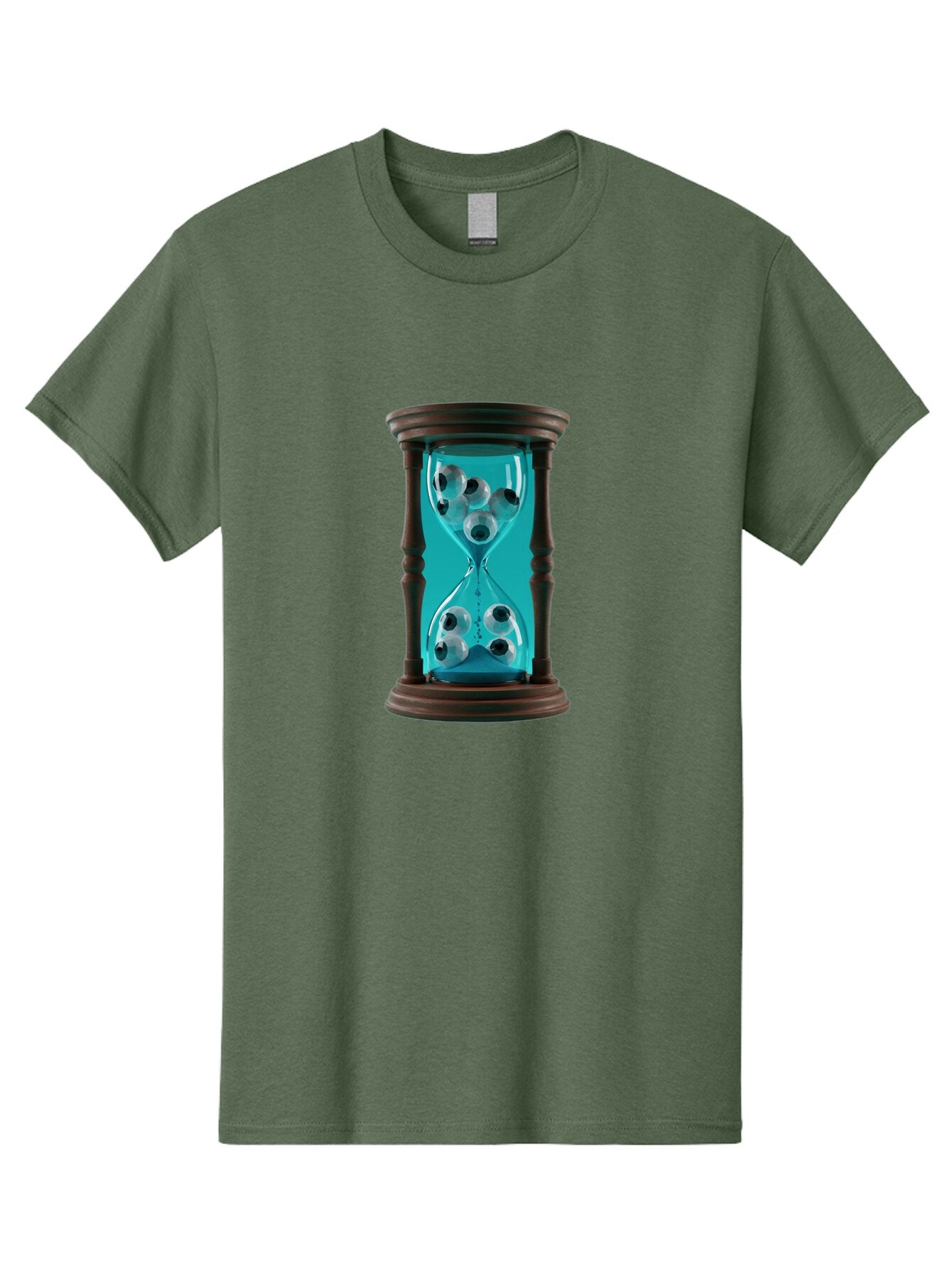 Eyeballs-In-Hourglass Men'S Graphic Tee, 100% Cotton, Comfortable Casual Summer Wear, Machine Washable, Vintage Camera, Old Camera, Antique Camera, Black Camera, Classic Photography, Photography Equipment, Nostalgic Device, Film Camera, Bap390 3