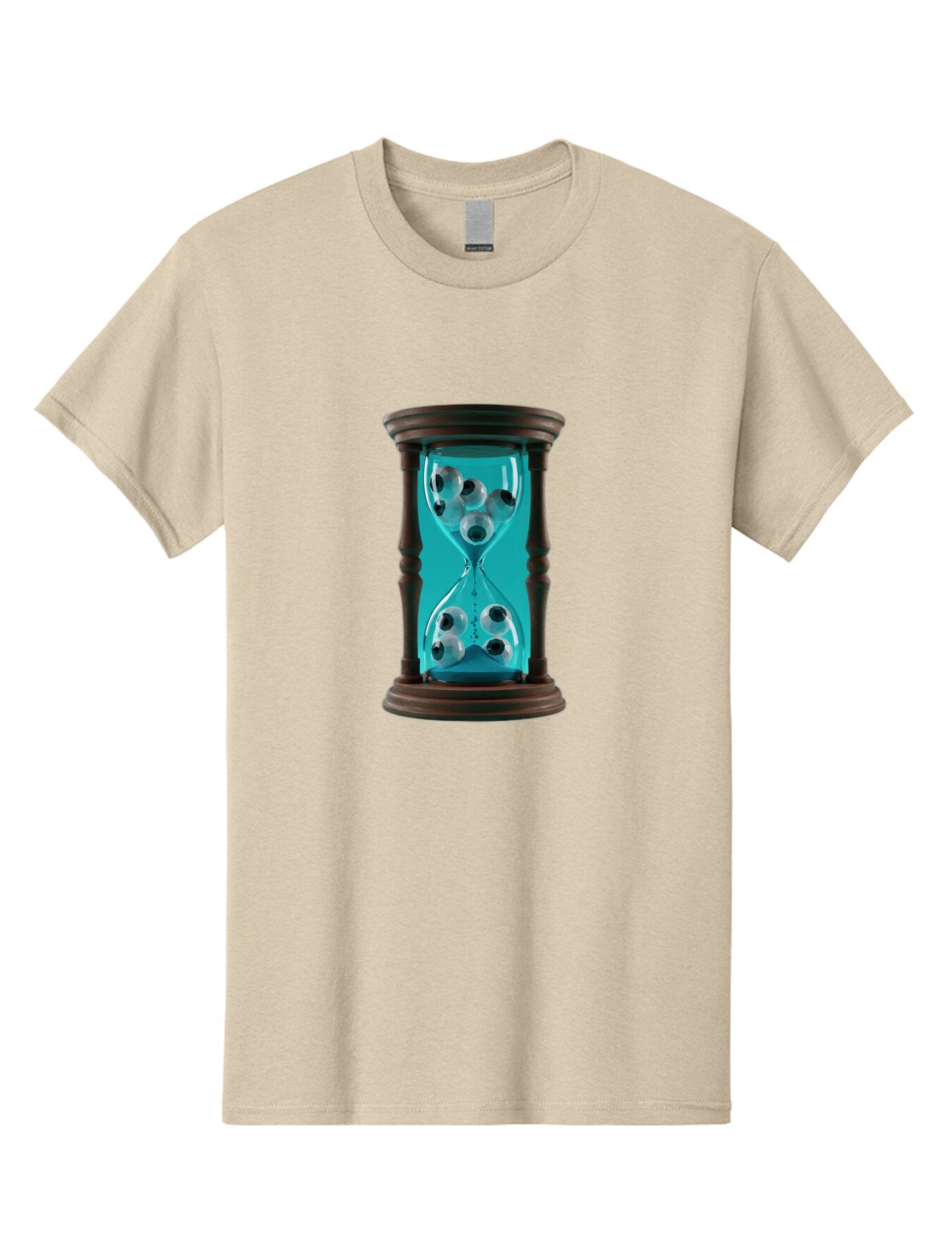 Eyeballs-In-Hourglass Men'S Graphic Tee, 100% Cotton, Comfortable Casual Summer Wear, Machine Washable, Vintage Camera, Old Camera, Antique Camera, Black Camera, Classic Photography, Photography Equipment, Nostalgic Device, Film Camera, Bap390 7