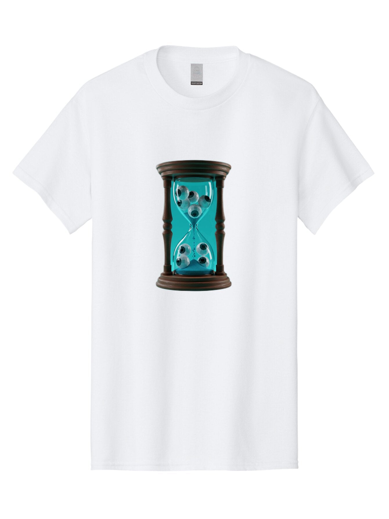 Eyeballs-In-Hourglass Men'S Graphic Tee, 100% Cotton, Comfortable Casual Summer Wear, Machine Washable, Vintage Camera, Old Camera, Antique Camera, Black Camera, Classic Photography, Photography Equipment, Nostalgic Device, Film Camera, Bap390 1