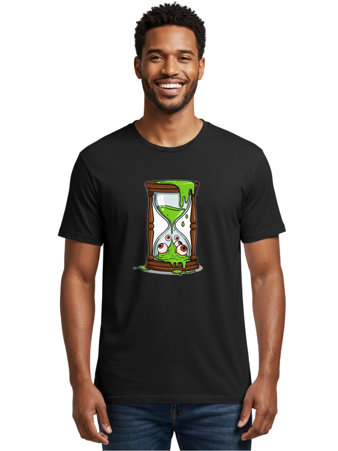 Eyes-In-Hourglass-1 Men'S Graphic Tee, 100% Cotton, Comfortable Casual Summer Wear, Machine Washable, Vintage Camera, Old Camera, Antique Camera, Black Camera, Classic Photography, Photography Equipment, Nostalgic Device, Film Camera, Bap391 25