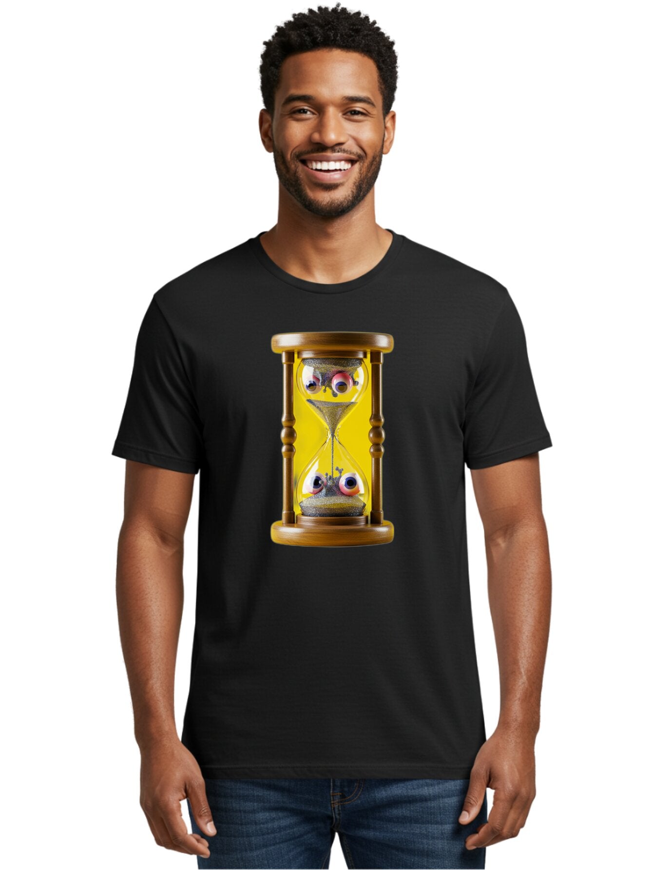 Eyes-In-Hourglass Men'S Graphic Tee, 100% Cotton, Comfortable Casual Summer Wear, Machine Washable, Vintage Camera, Old Camera, Antique Camera, Black Camera, Classic Photography, Photography Equipment, Nostalgic Device, Film Camera, Camera Art Bap392 28