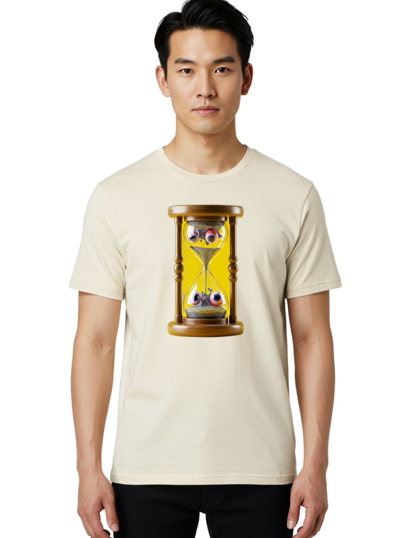 Eyes-In-Hourglass Men'S Graphic Tee, 100% Cotton, Comfortable Casual Summer Wear, Machine Washable, Vintage Camera, Old Camera, Antique Camera, Black Camera, Classic Photography, Photography Equipment, Nostalgic Device, Film Camera, Camera Art Bap392 27