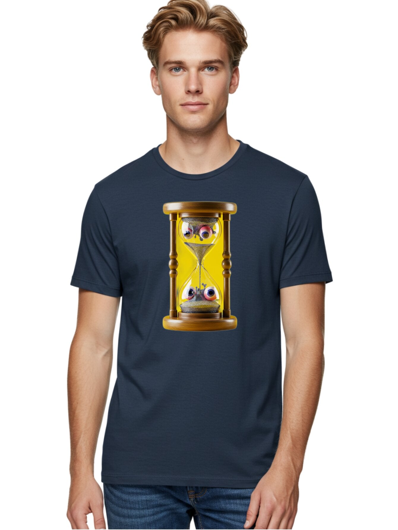 Eyes-In-Hourglass Men'S Graphic Tee, 100% Cotton, Comfortable Casual Summer Wear, Machine Washable, Vintage Camera, Old Camera, Antique Camera, Black Camera, Classic Photography, Photography Equipment, Nostalgic Device, Film Camera, Camera Art Bap392 24