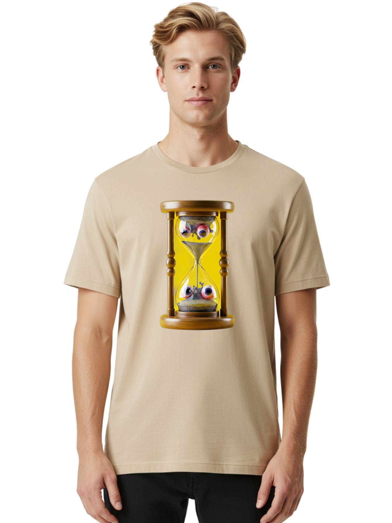 Eyes-In-Hourglass Men'S Graphic Tee, 100% Cotton, Comfortable Casual Summer Wear, Machine Washable, Vintage Camera, Old Camera, Antique Camera, Black Camera, Classic Photography, Photography Equipment, Nostalgic Device, Film Camera, Camera Art Bap392 20