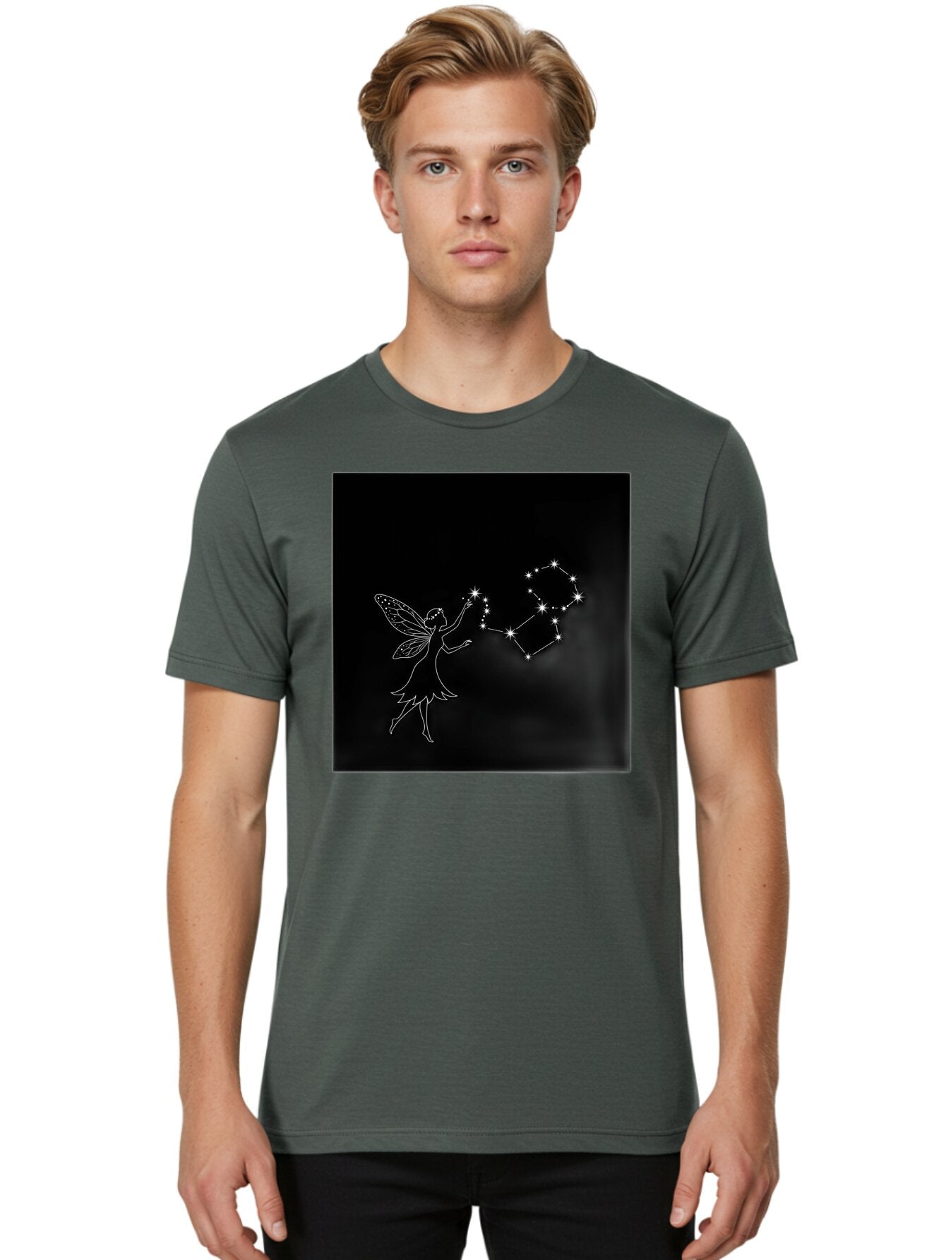Fairy-And-Constellation Men'S Graphic Tee, 100% Cotton, Comfortable Casual Summer Wear, Machine Washable, Vintage Camera, Old Camera, Antique Camera, Black Camera, Classic Photography, Photography Equipment, Nostalgic Device, Film Camera, Bap394 23