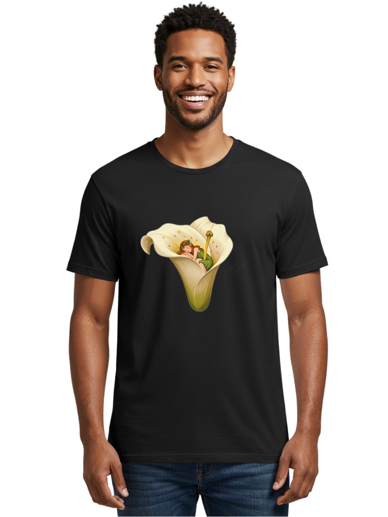 Fairy-In-Calla-Lily Men'S Graphic Tee, 100% Cotton, Comfortable Casual Summer Wear, Machine Washable, Vintage Camera, Old Camera, Antique Camera, Black Camera, Classic Photography, Photography Equipment, Nostalgic Device, Film Camera, Bap395 30