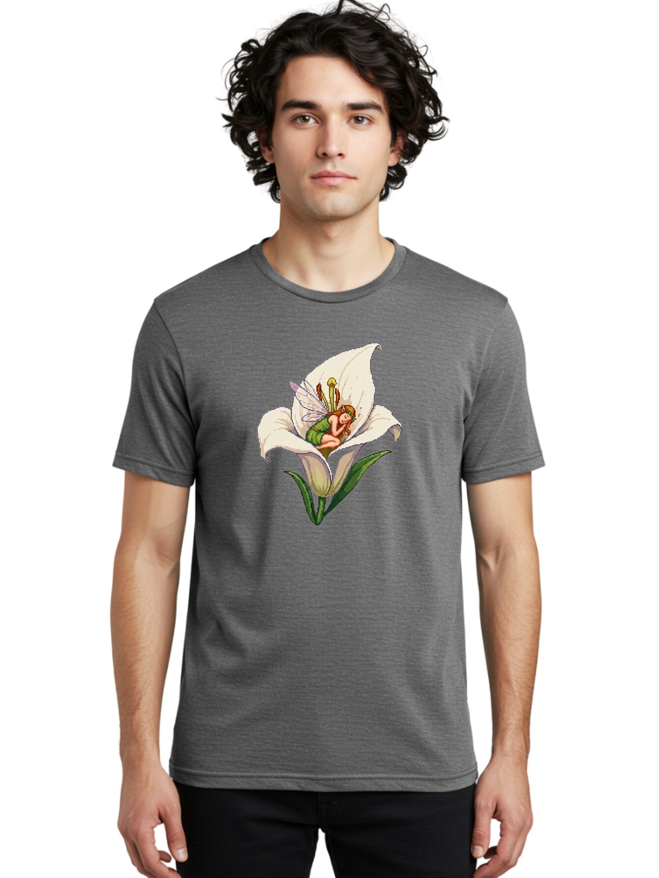 Fairy-In-Lily-1 Men'S Graphic Tee, 100% Cotton, Comfortable Casual Summer Wear, Machine Washable, Vintage Camera, Old Camera, Antique Camera, Black Camera, Classic Photography, Photography Equipment, Nostalgic Device, Film Camera, Camera Art Bap396 20