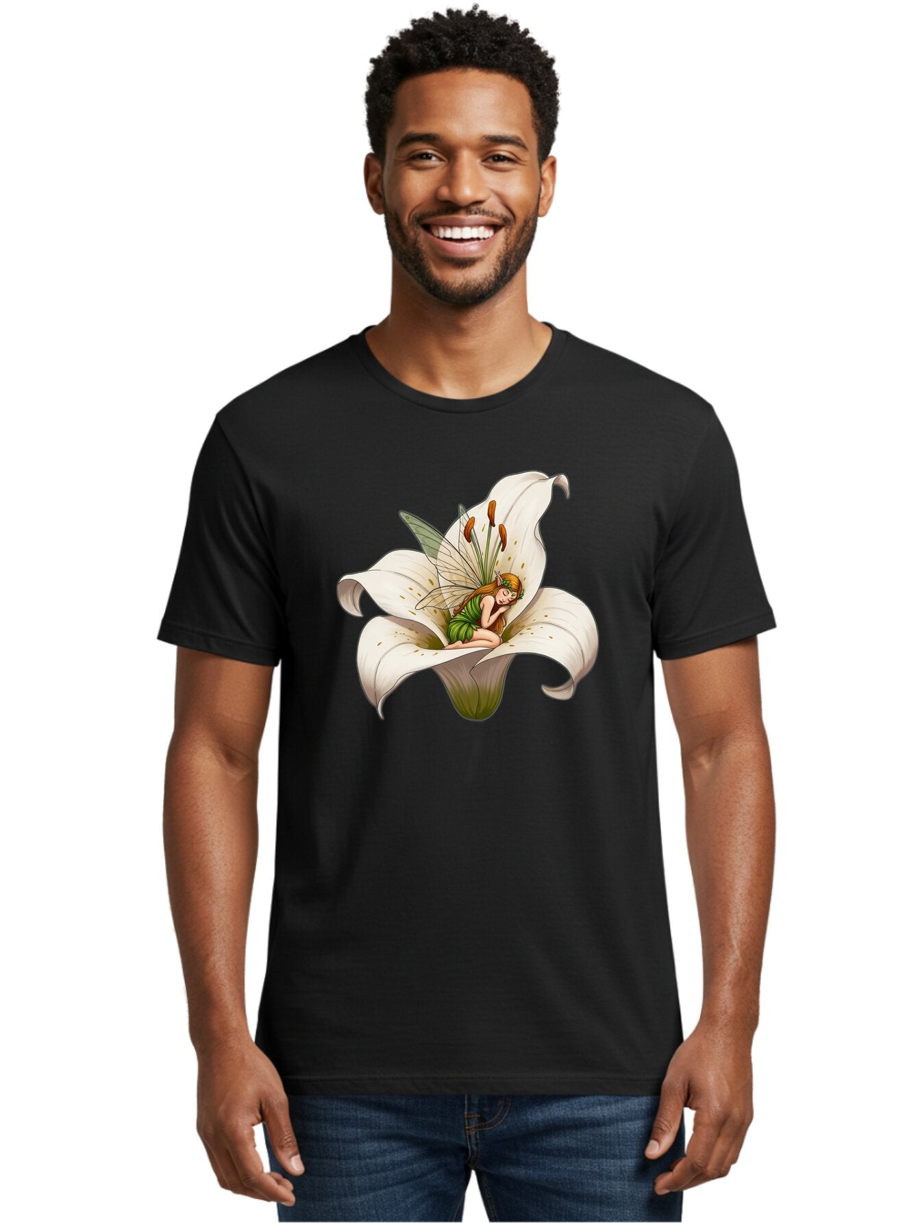 Fairy-In-Lily-2 Men'S Graphic Tee, 100% Cotton, Comfortable Casual Summer Wear, Machine Washable, Vintage Camera, Old Camera, Antique Camera, Black Camera, Classic Photography, Photography Equipment, Nostalgic Device, Film Camera, Camera Art Bap397 20