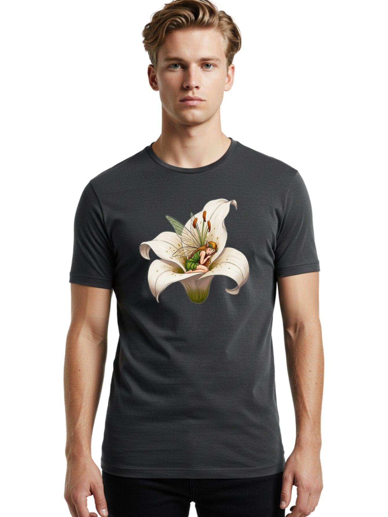 Fairy-In-Lily-2 Men'S Graphic Tee, 100% Cotton, Comfortable Casual Summer Wear, Machine Washable, Vintage Camera, Old Camera, Antique Camera, Black Camera, Classic Photography, Photography Equipment, Nostalgic Device, Film Camera, Camera Art Bap397 19