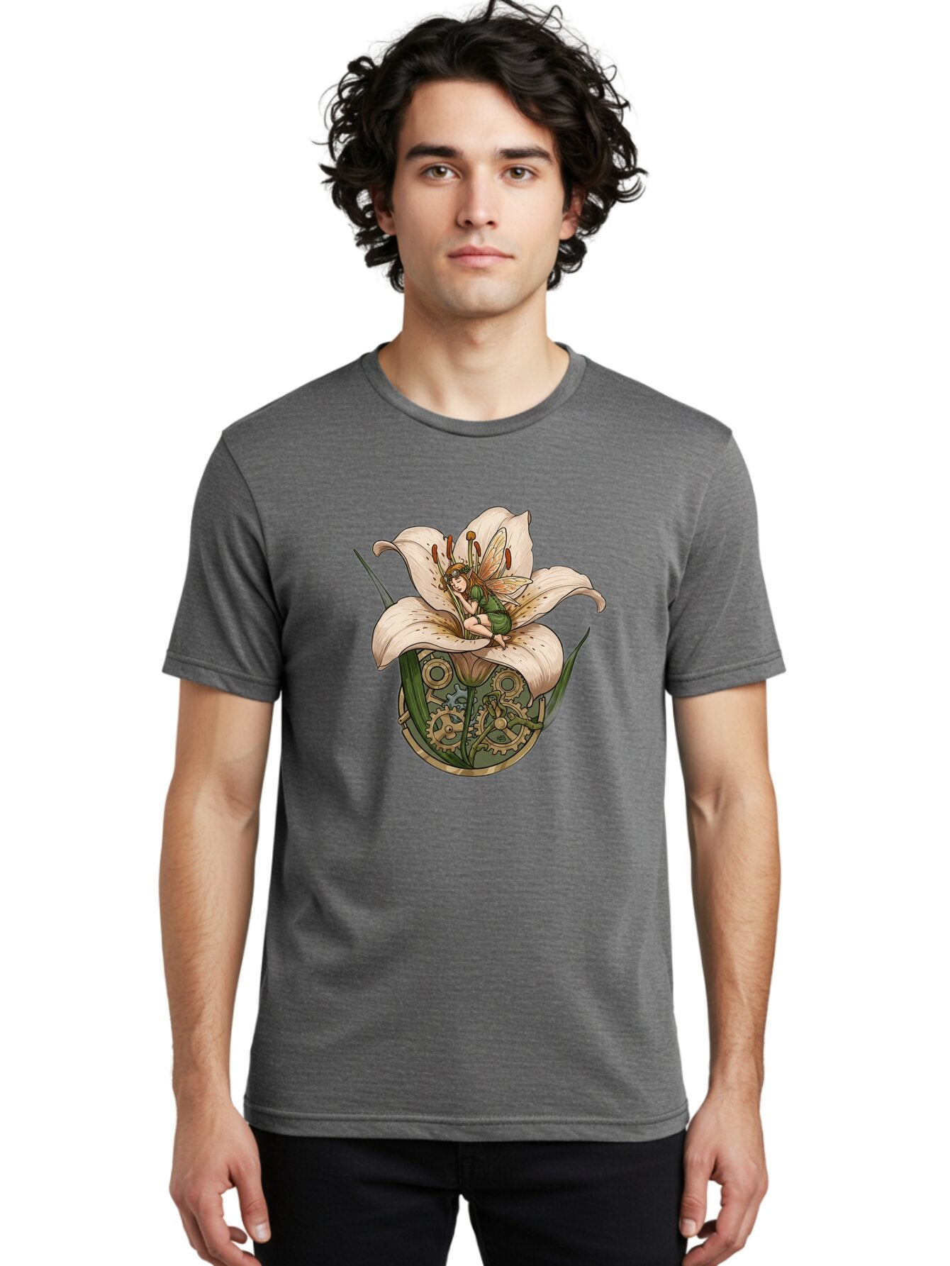 Fairy-In-Lily-Clockwork Men'S Graphic Tee, 100% Cotton, Comfortable Casual Summer Wear, Machine Washable, Vintage Camera, Old Camera, Antique Camera, Black Camera, Classic Photography, Photography Equipment, Nostalgic Device, Film Camera, Bap398 26