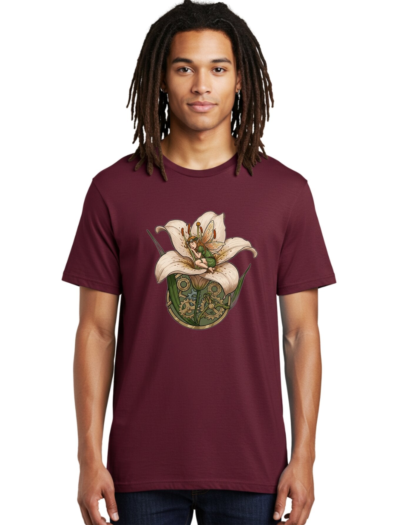 Fairy-In-Lily-Clockwork Men'S Graphic Tee, 100% Cotton, Comfortable Casual Summer Wear, Machine Washable, Vintage Camera, Old Camera, Antique Camera, Black Camera, Classic Photography, Photography Equipment, Nostalgic Device, Film Camera, Bap398 18