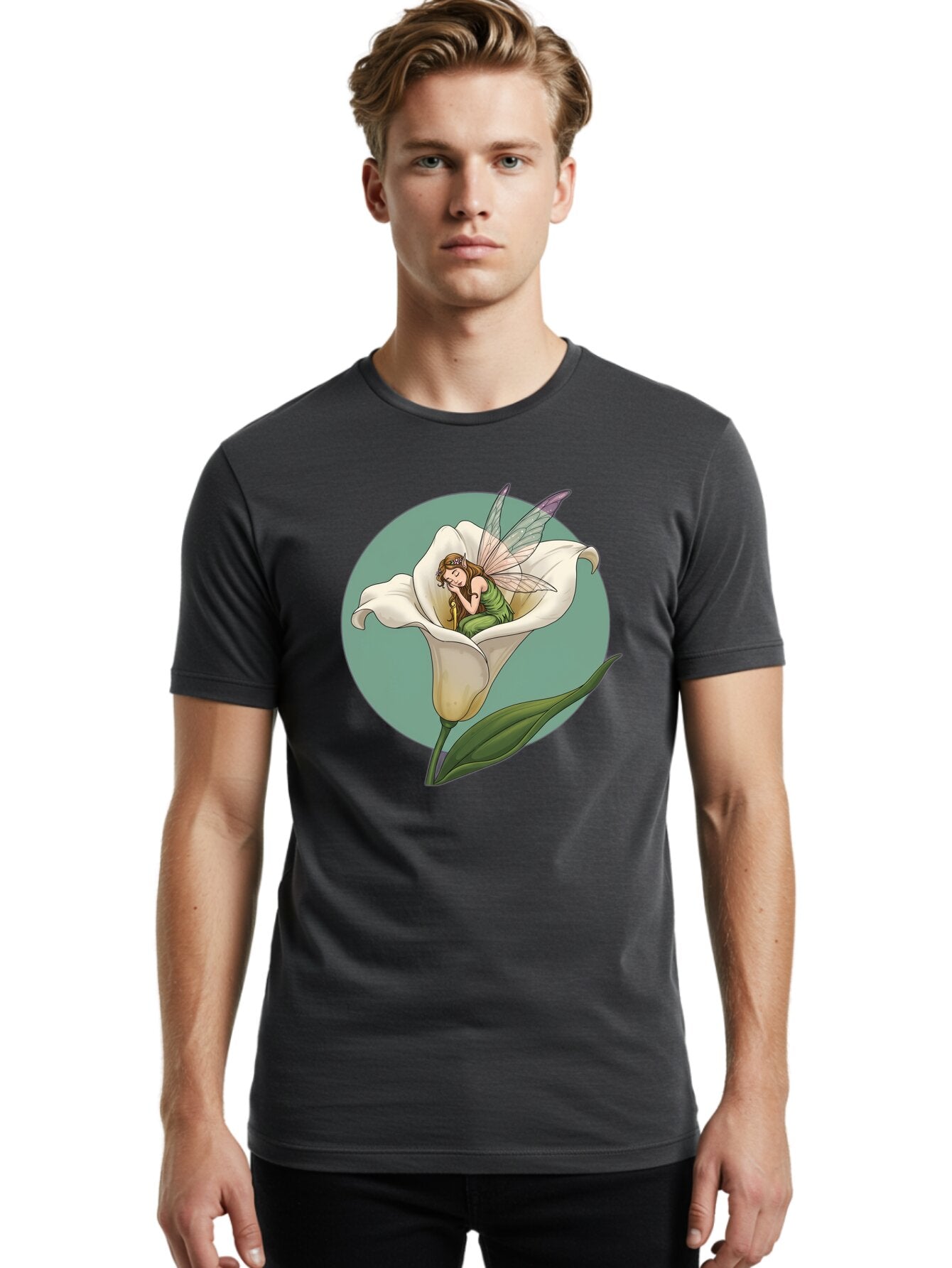 Fairy-In-White-Calla-Lily Men'S Graphic Tee, 100% Cotton, Comfortable Casual Summer Wear, Machine Washable, Vintage Camera, Old Camera, Antique Camera, Black Camera, Classic Photography, Photography Equipment, Nostalgic Device, Film Camera, Bap400 21