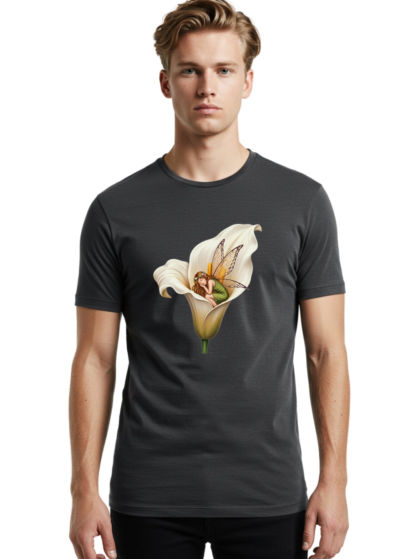 Fairy-Sleeping-In-Callalily Men'S Graphic Tee, 100% Cotton, Comfortable Casual Summer Wear, Machine Washable, Vintage Camera, Old Camera, Antique Camera, Black Camera, Classic Photography, Photography Equipment, Nostalgic Device, Film Camera, Bap407 21