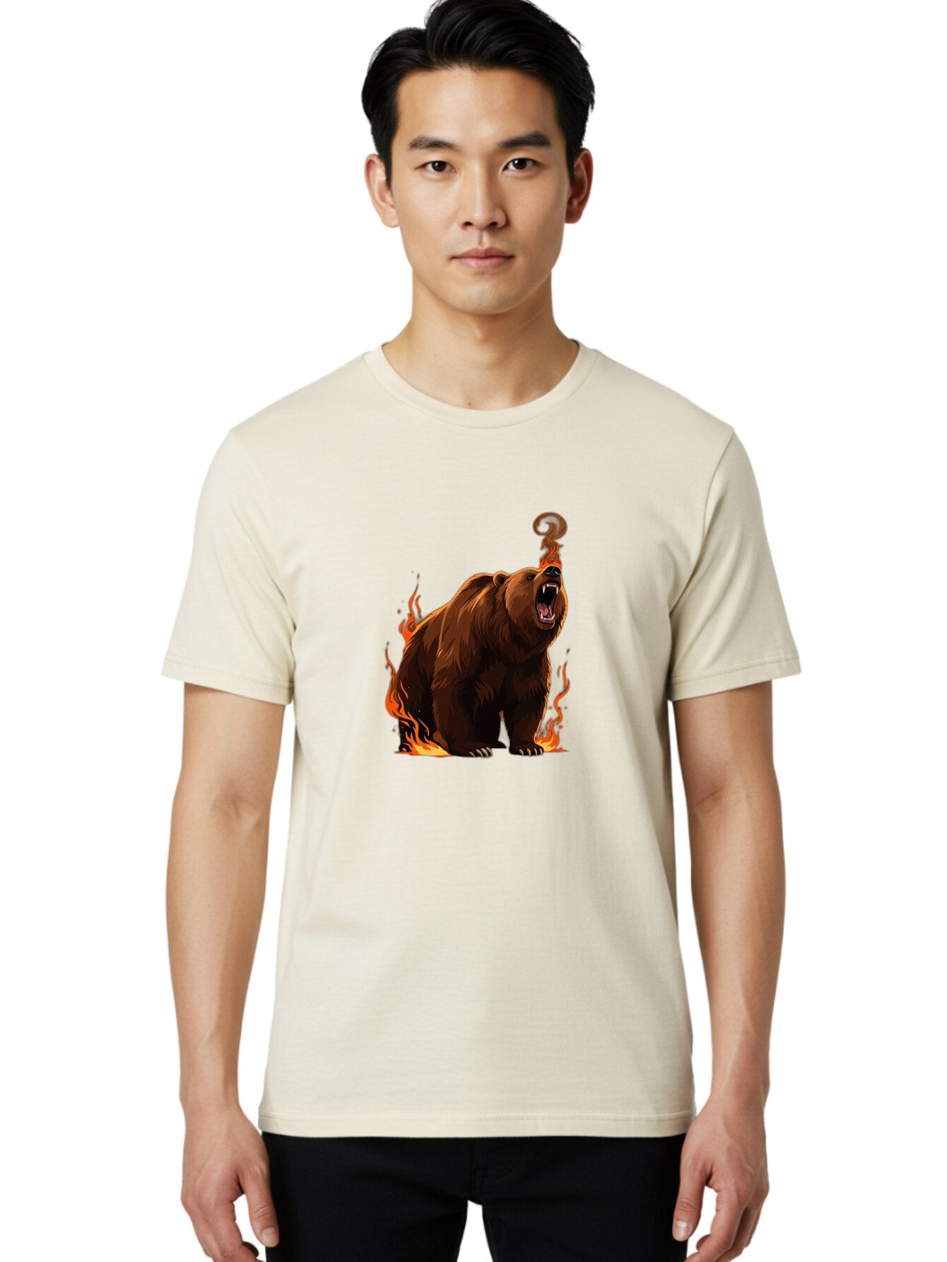 Fierce-Bear Men'S Graphic Tee, 100% Cotton, Comfortable Casual Summer Wear, Machine Washable, Vintage Camera, Old Camera, Antique Camera, Black Camera, Classic Photography, Photography Equipment, Nostalgic Device, Film Camera, Camera Art Bap412 30