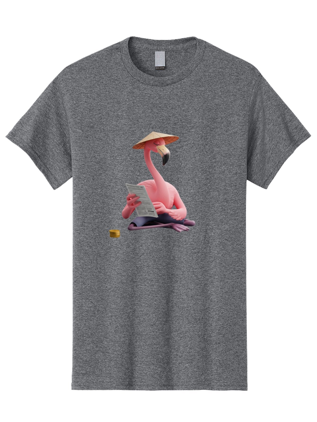 Flamingo-Reading-Newspaper Men'S Graphic Tee, 100% Cotton, Comfortable Casual Summer Wear, Machine Washable, Vintage Camera, Old Camera, Antique Camera, Black Camera, Classic Photography, Photography Equipment, Nostalgic Device, Film Camera, Bap418 14