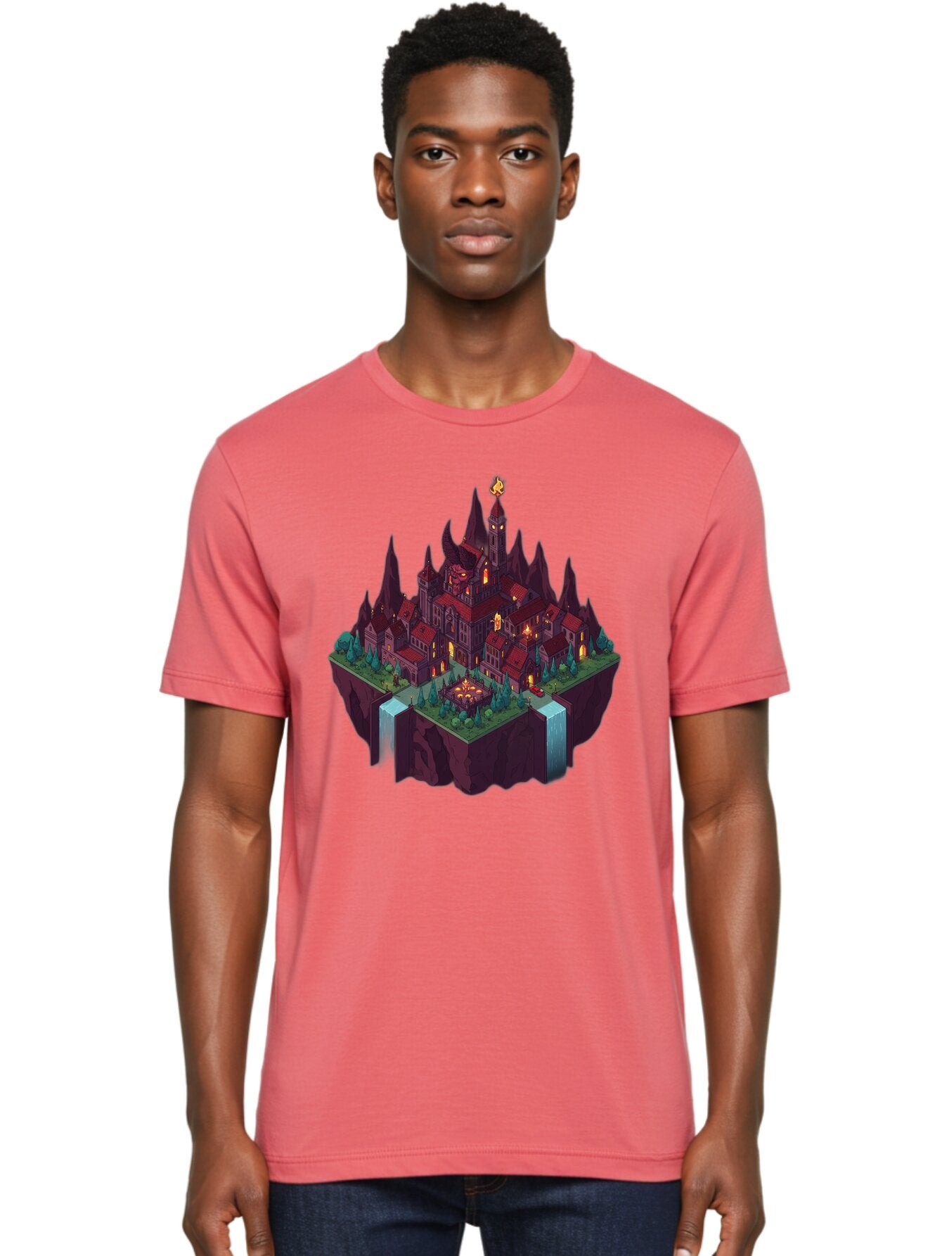 Floating-Island-Castle Men'S Graphic Tee, 100% Cotton, Comfortable Casual Summer Wear, Machine Washable, Vintage Camera, Old Camera, Antique Camera, Black Camera, Classic Photography, Photography Equipment, Nostalgic Device, Film Camera, Bap421 19