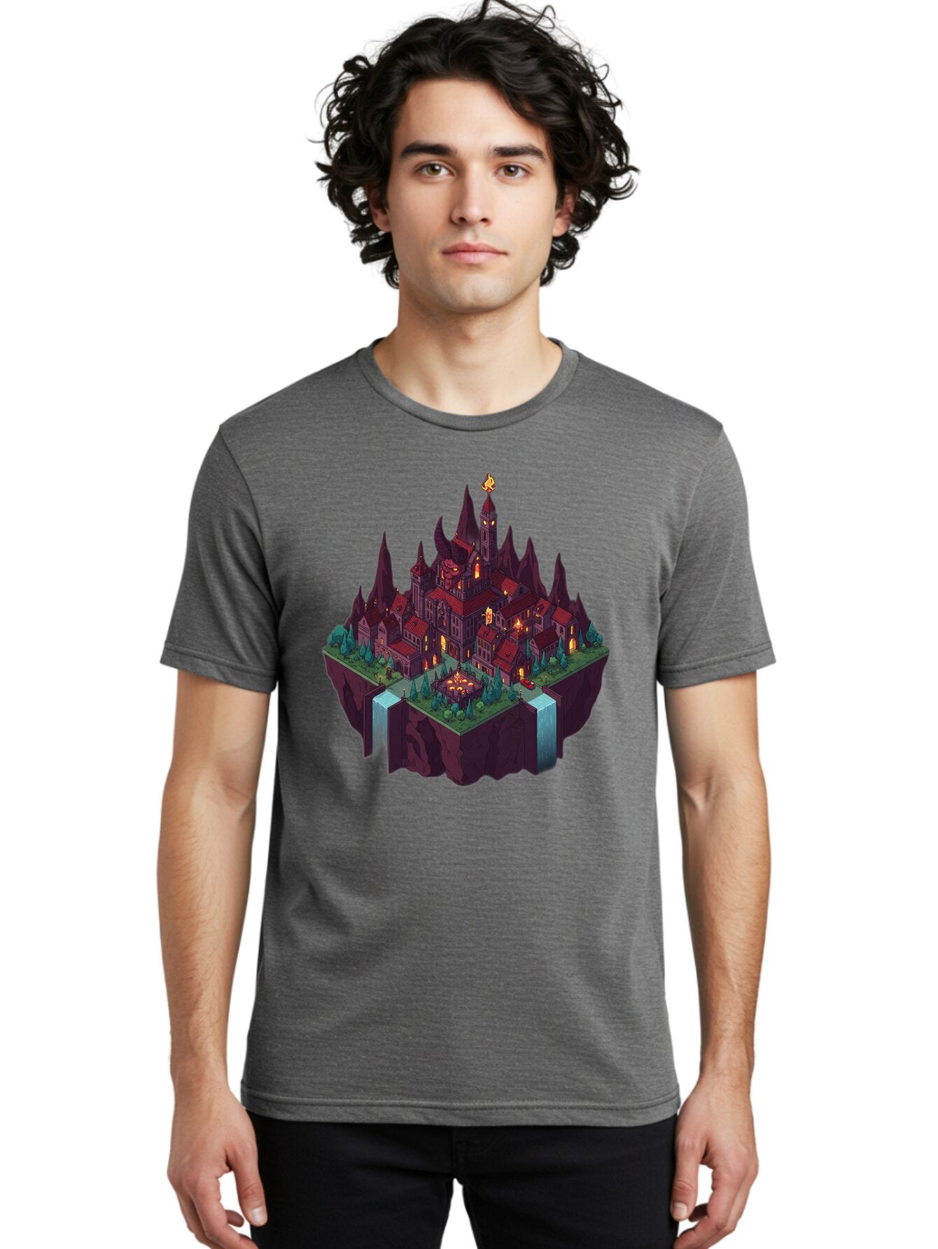 Floating-Island-Castle Men'S Graphic Tee, 100% Cotton, Comfortable Casual Summer Wear, Machine Washable, Vintage Camera, Old Camera, Antique Camera, Black Camera, Classic Photography, Photography Equipment, Nostalgic Device, Film Camera, Bap421 18