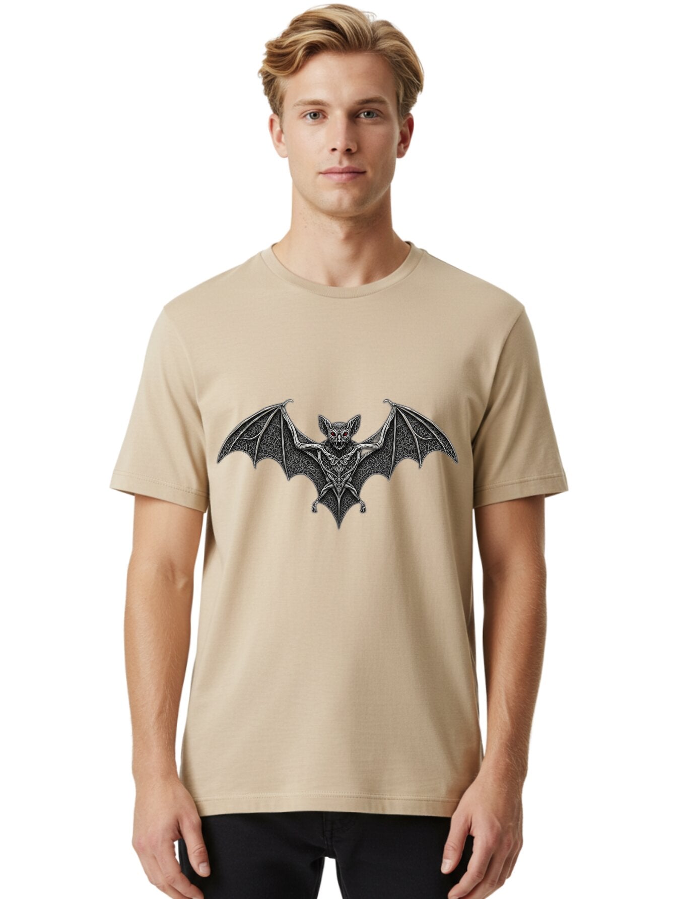 Flying-Bat-With-Skeleton-Ribcage Men'S Graphic Tee, 100% Cotton, Comfortable Casual Summer Wear, Machine Washable, Vintage Camera, Old Camera, Antique Camera, Black Camera, Classic Photography, Photography Equipment, Nostalgic Device, Bap424 26