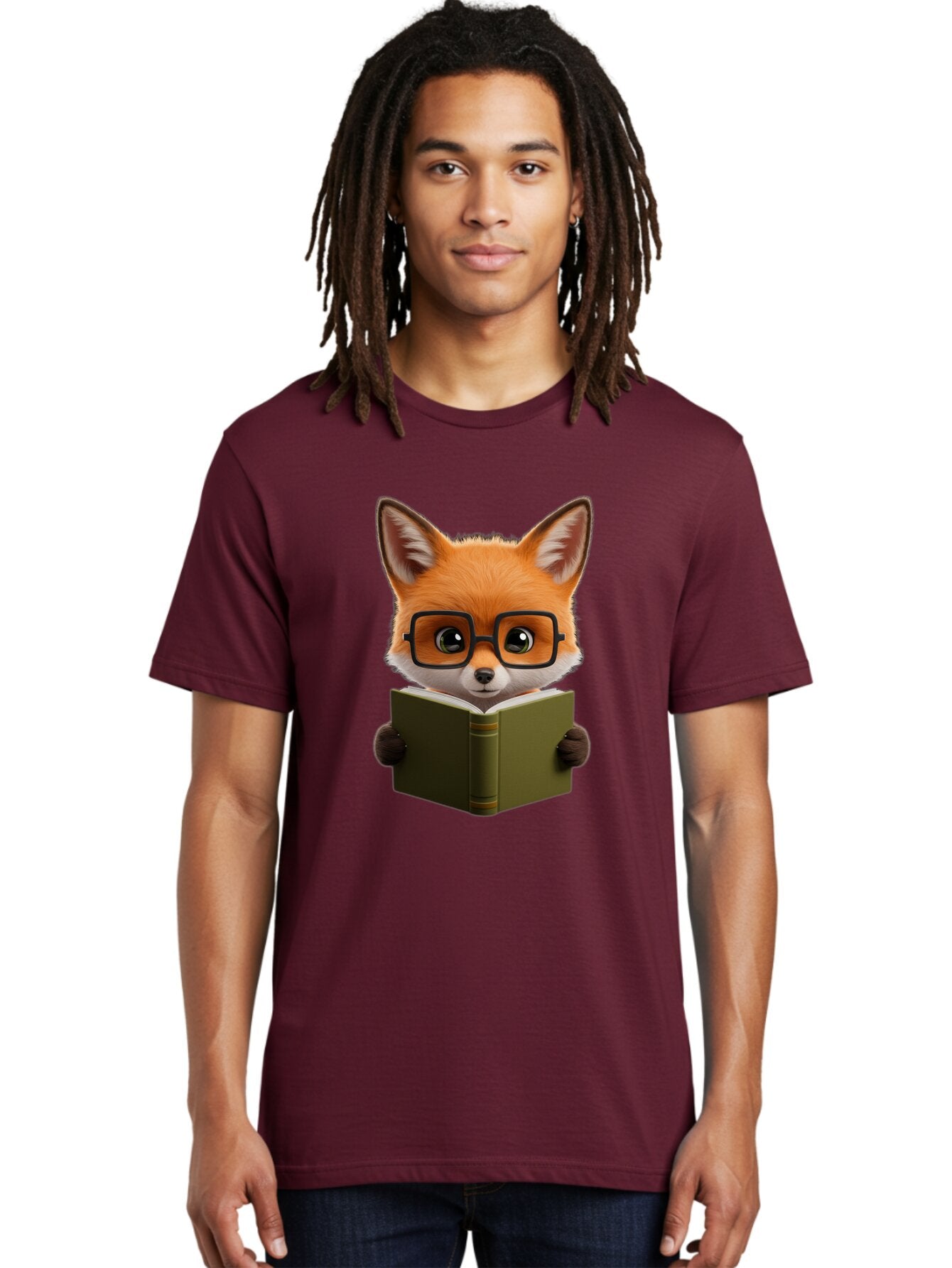 Fox-Reading-Book Men'S Graphic Tee, 100% Cotton, Comfortable Casual Summer Wear, Machine Washable, Vintage Camera, Old Camera, Antique Camera, Black Camera, Classic Photography, Photography Equipment, Nostalgic Device, Film Camera, Camera Art Bap430 20