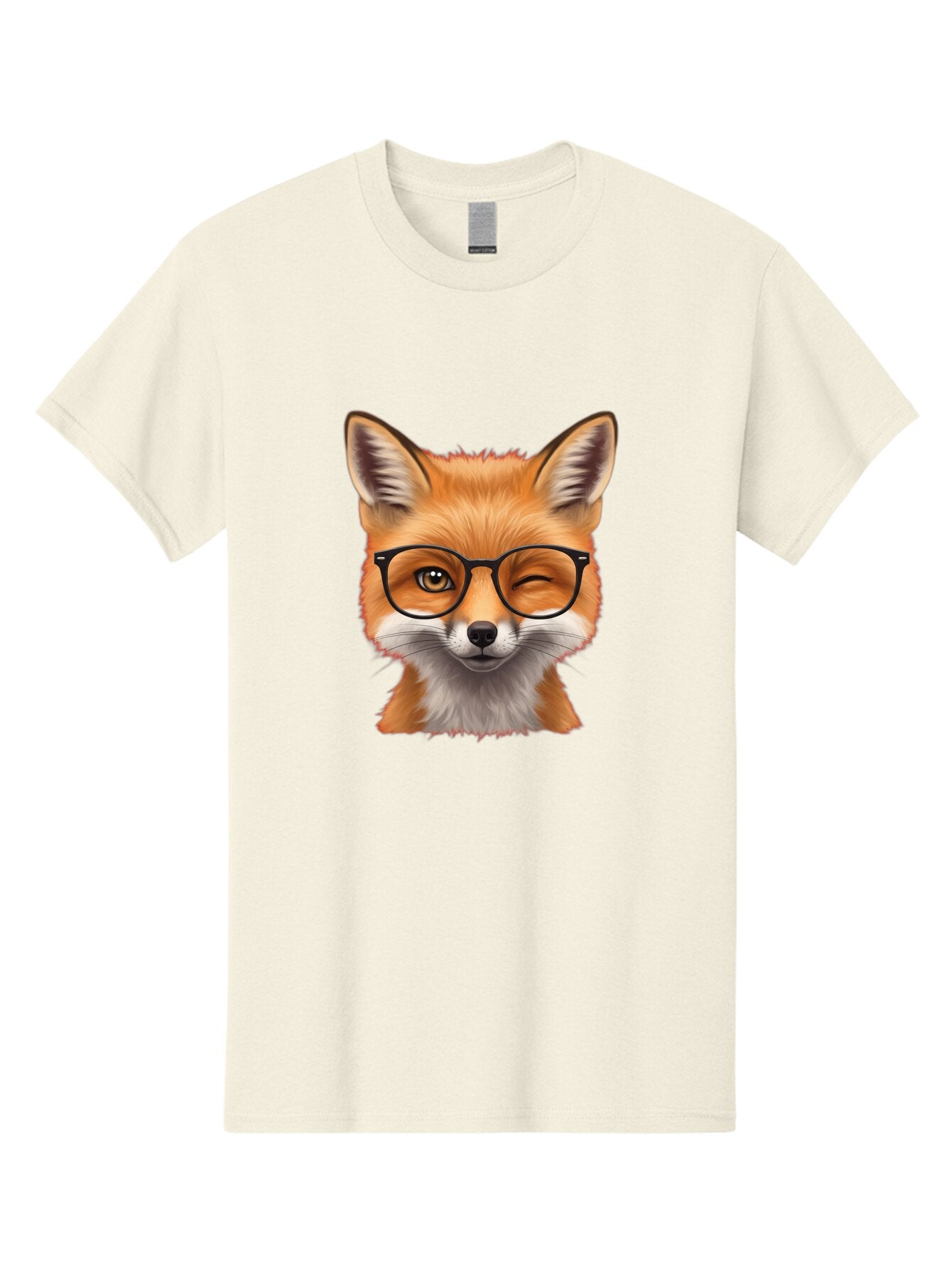 Fox-Wearing-Glasses Men'S Graphic Tee, 100% Cotton, Comfortable Casual Summer Wear, Machine Washable, Vintage Camera, Old Camera, Antique Camera, Black Camera, Classic Photography, Photography Equipment, Nostalgic Device, Film Camera, Bap432 12