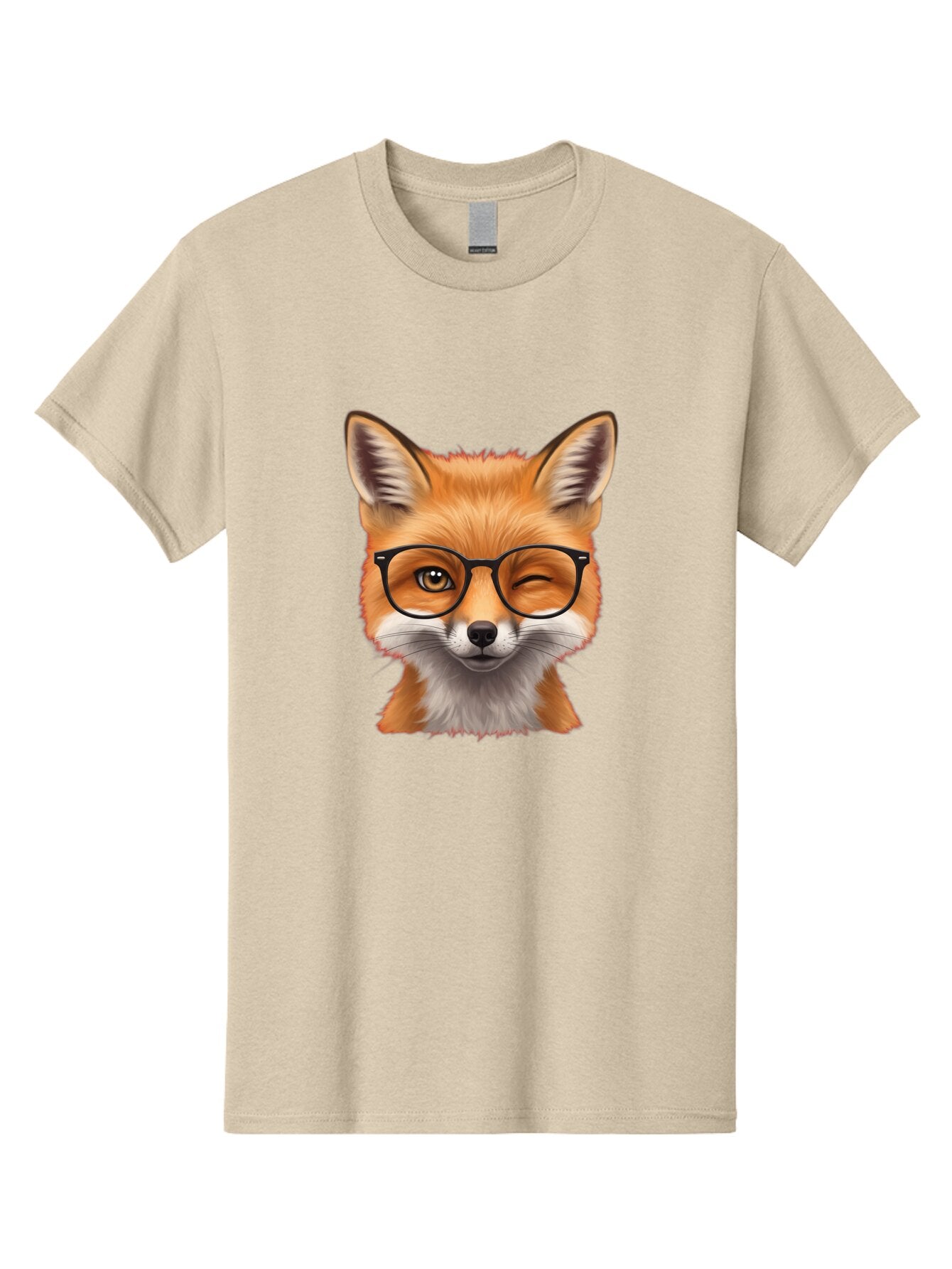Fox-Wearing-Glasses Men'S Graphic Tee, 100% Cotton, Comfortable Casual Summer Wear, Machine Washable, Vintage Camera, Old Camera, Antique Camera, Black Camera, Classic Photography, Photography Equipment, Nostalgic Device, Film Camera, Bap432 5