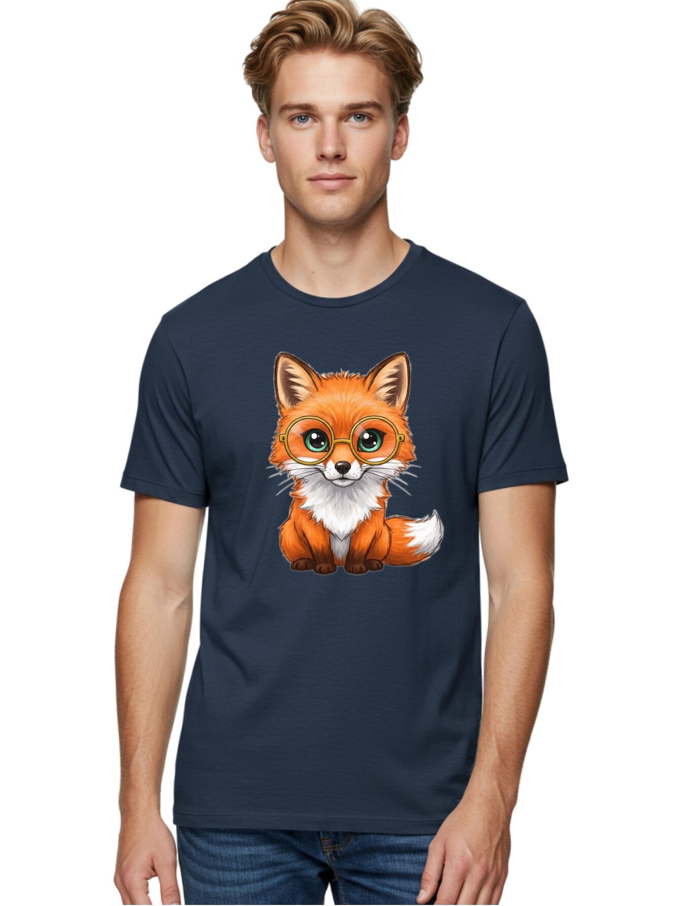Fox-With-Glasses-1 Men'S Graphic Tee, 100% Cotton, Comfortable Casual Summer Wear, Machine Washable, Vintage Camera, Old Camera, Antique Camera, Black Camera, Classic Photography, Photography Equipment, Nostalgic Device, Film Camera, Bap433 23