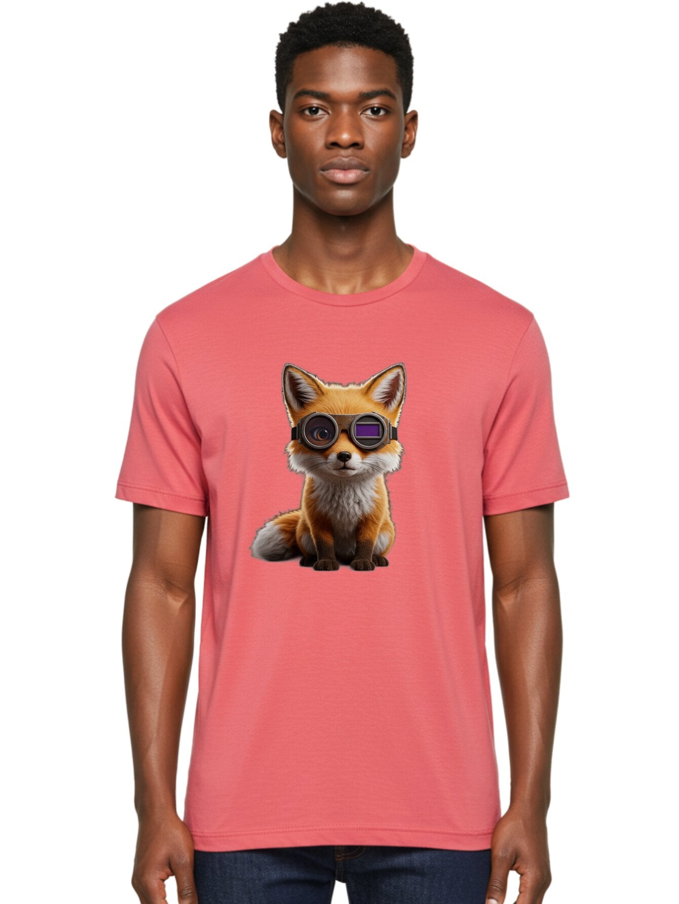 Fox-With-Goggles-1 Men'S Graphic Tee, 100% Cotton, Comfortable Casual Summer Wear, Machine Washable, Vintage Camera, Old Camera, Antique Camera, Black Camera, Classic Photography, Photography Equipment, Nostalgic Device, Film Camera, Bap435 28